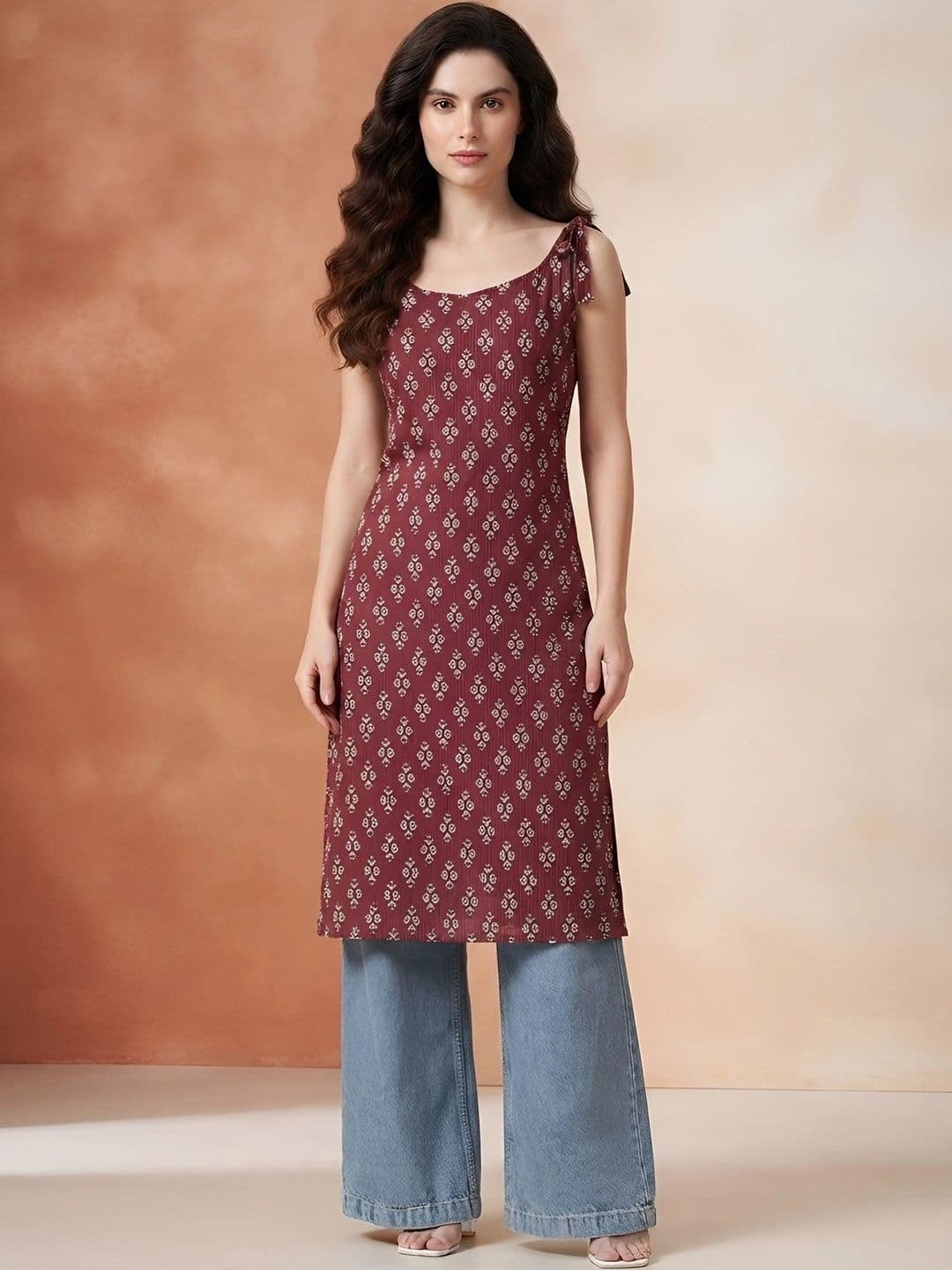 fusion by glitchez Women Ethnic Motifs Printed Kurta - view 1