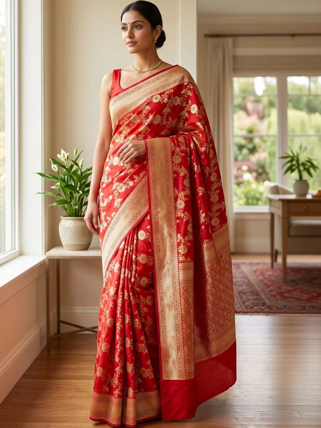 DHARMA TEX Woven Design Zari Art Silk Kanjeevaram Saree thumbnail 2