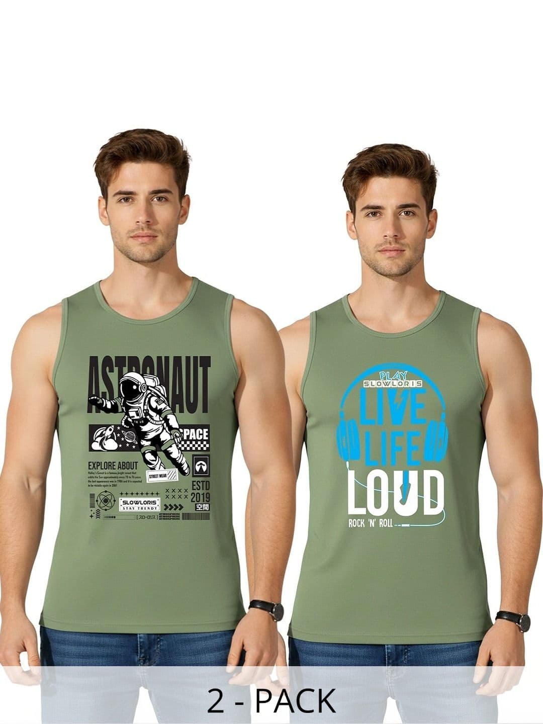 SLOWLORIS Men 2 Printed T-shirt - view 1