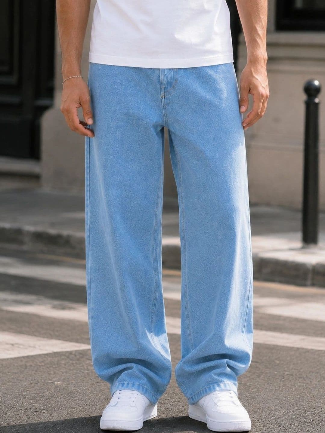DENIM HAWK Men Classic Straight Fit Mid-Rise Stretchable Jeans thumbnail 4