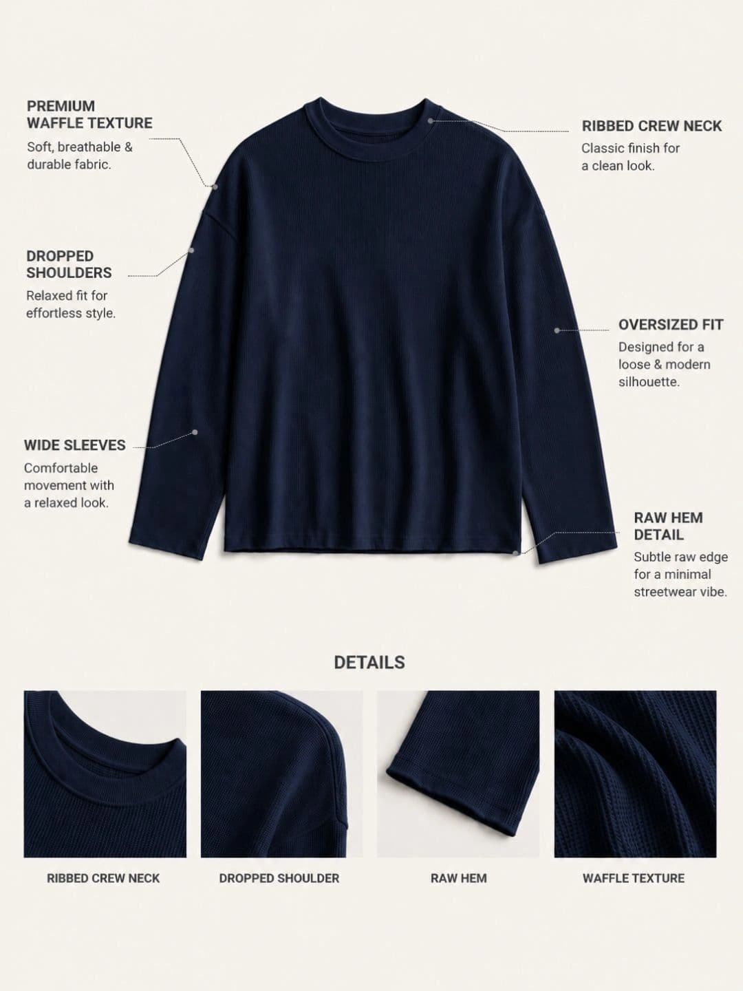 BRAHMOR Men Drop-Shoulder Sleeves Boxy T-shirt thumbnail 2