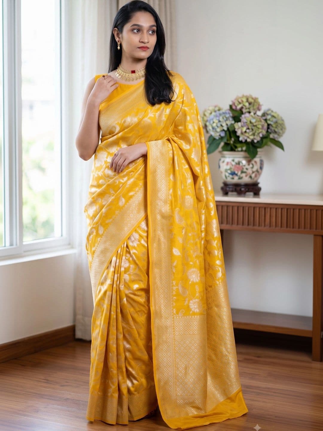 VastraVestit Woven Design Zari Art Silk Kanjeevaram Saree thumbnail 4