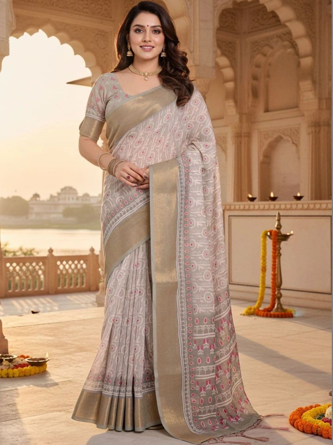 Mitera Silk Blend Designer Saree - view 1