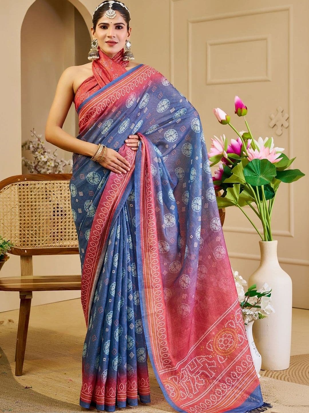 Mitera Tissue Designer Saree thumbnail 6