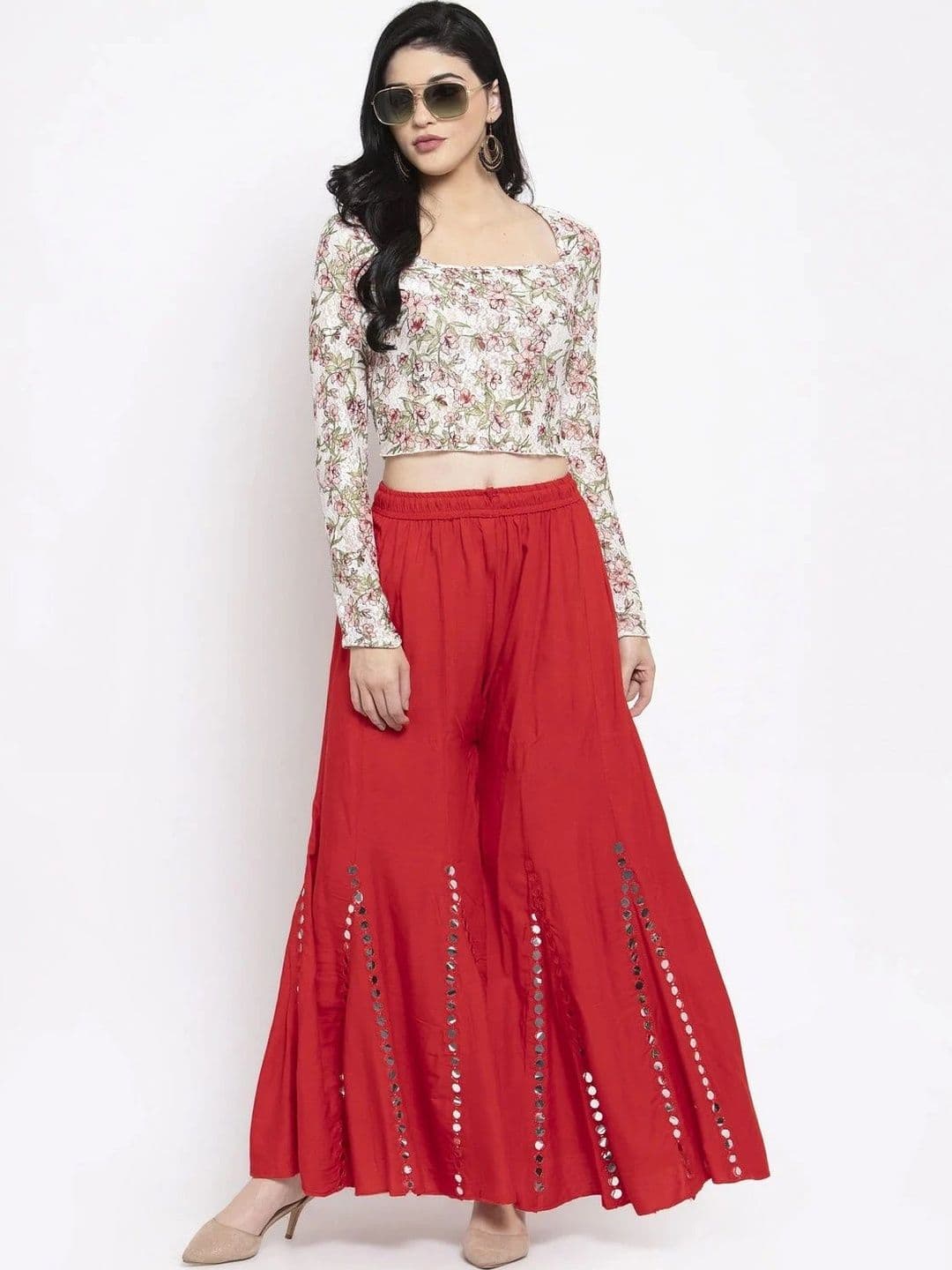 Meyara Women Embellished Knitted Ethnic Palazzos thumbnail 5