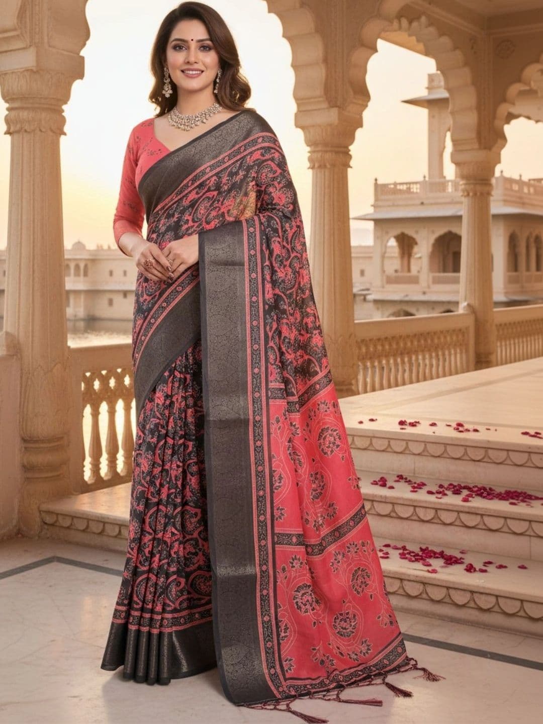 Mitera Silk Blend Designer Saree - view 1