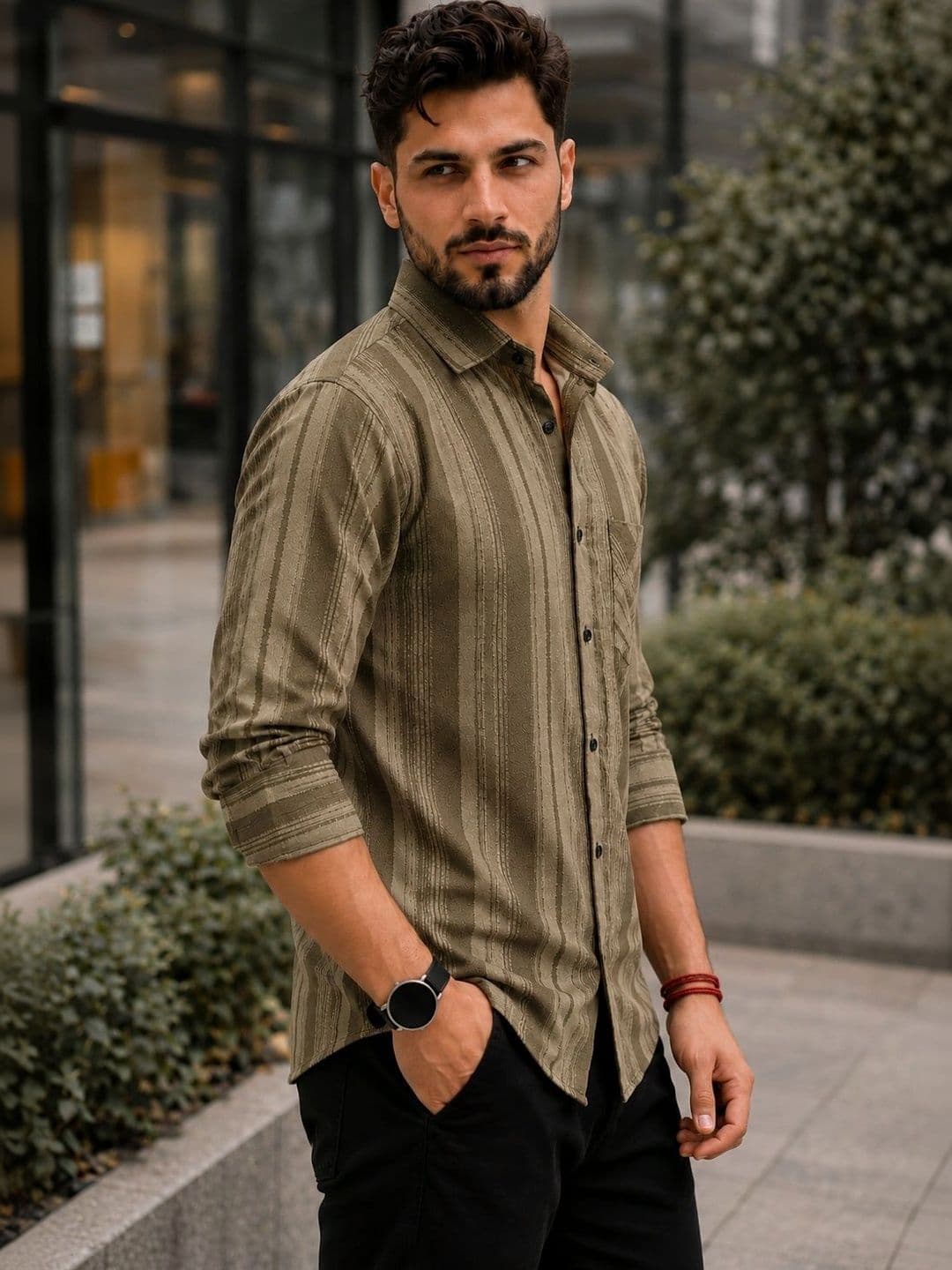 Metronaut Men Comfort Striped Casual Shirt thumbnail 5