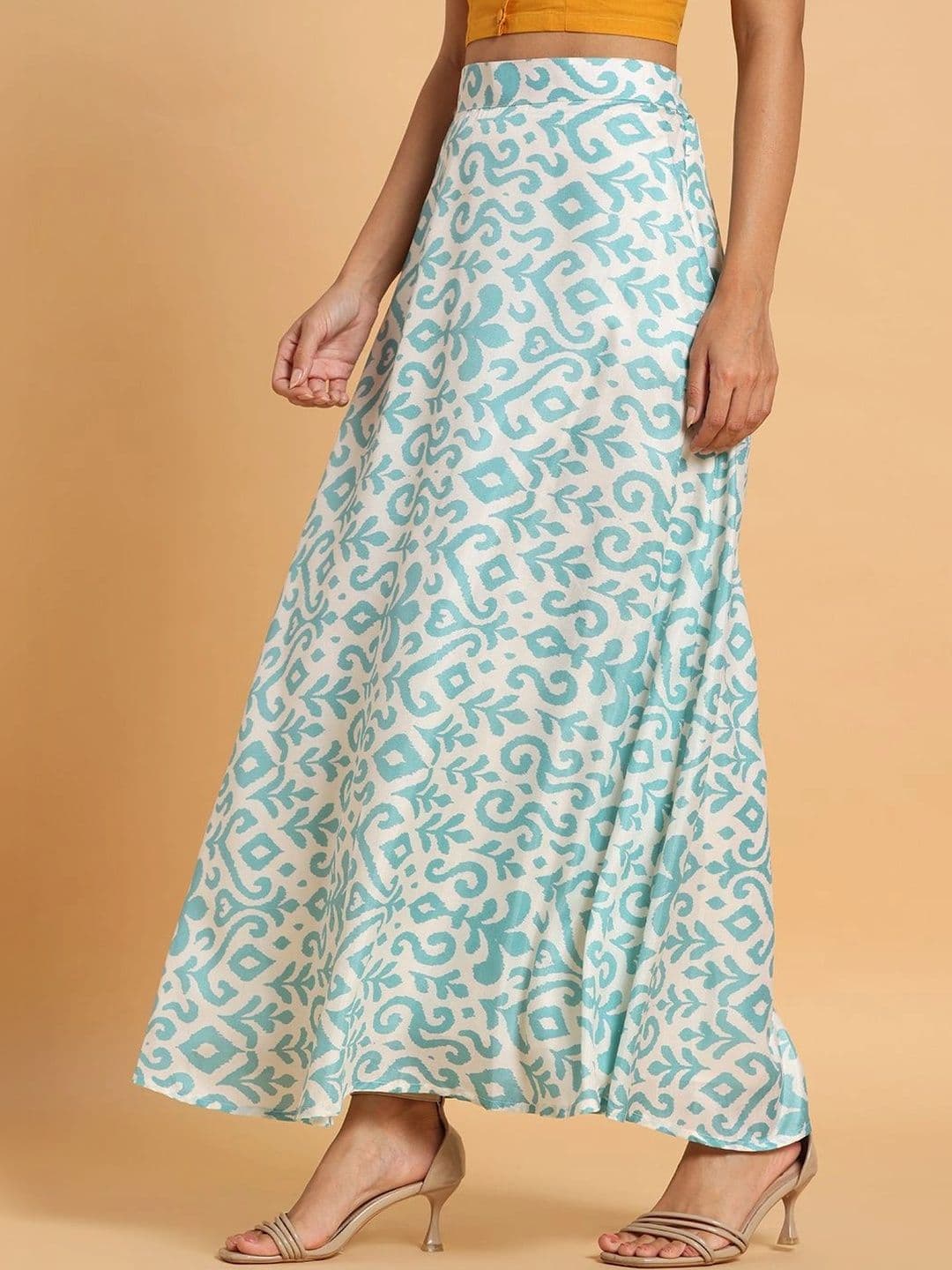 Frolic Rolic Women Abstract Maxi Flared Skirt thumbnail 5