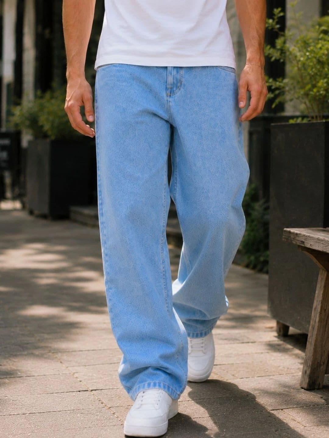 DENIM HAWK Men Classic Straight Fit Mid-Rise Stretchable Jeans thumbnail 5