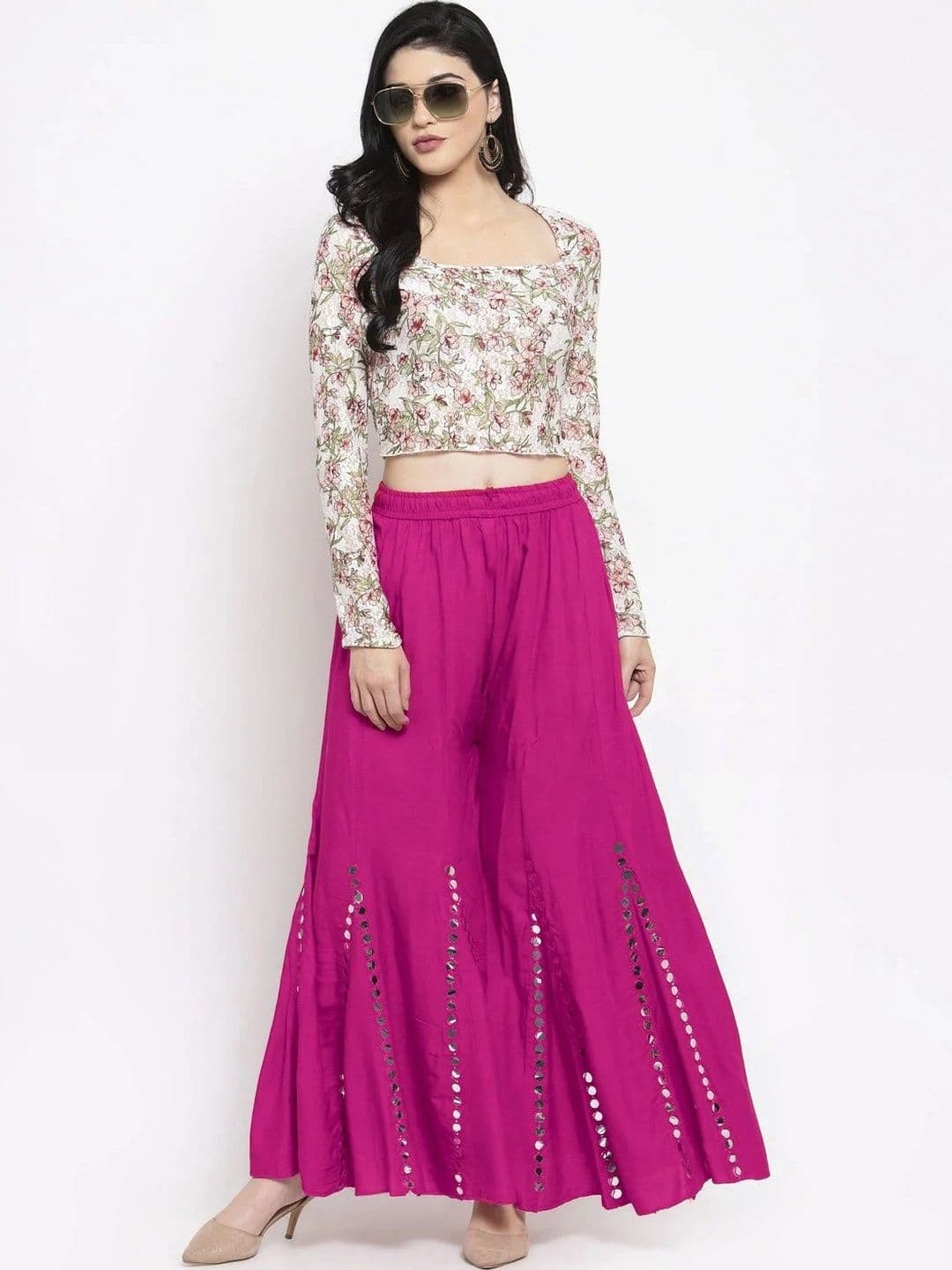 Meyara Women Embellished Knitted Ethnic Palazzos thumbnail 3