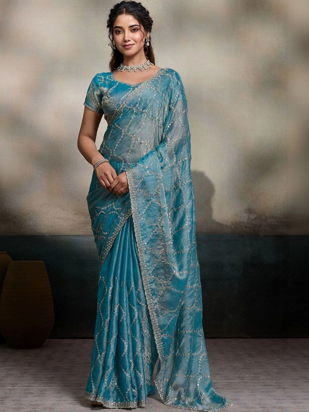 Mitera Floral Pure Chiffon Designer Saree - view 1