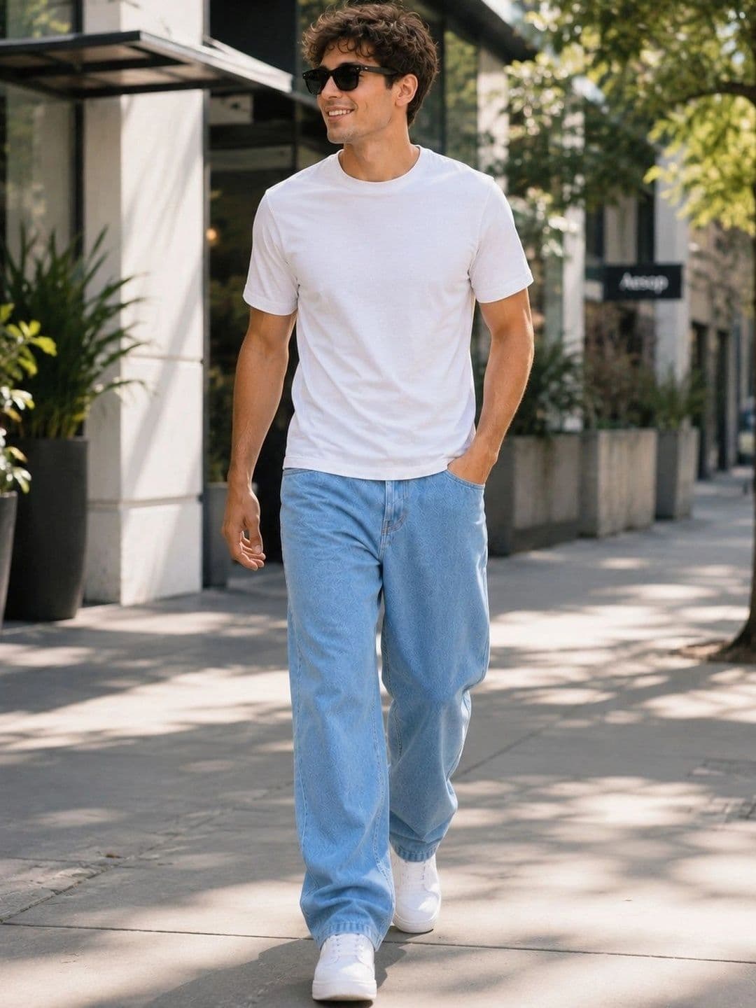 DENIM HAWK Men Classic Straight Fit Mid-Rise Stretchable Jeans - view 1