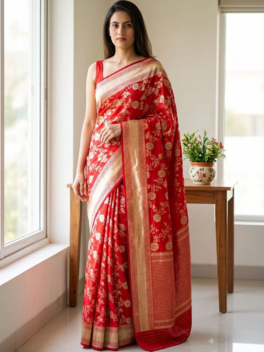 DHARMA TEX Woven Design Zari Art Silk Kanjeevaram Saree - view 1