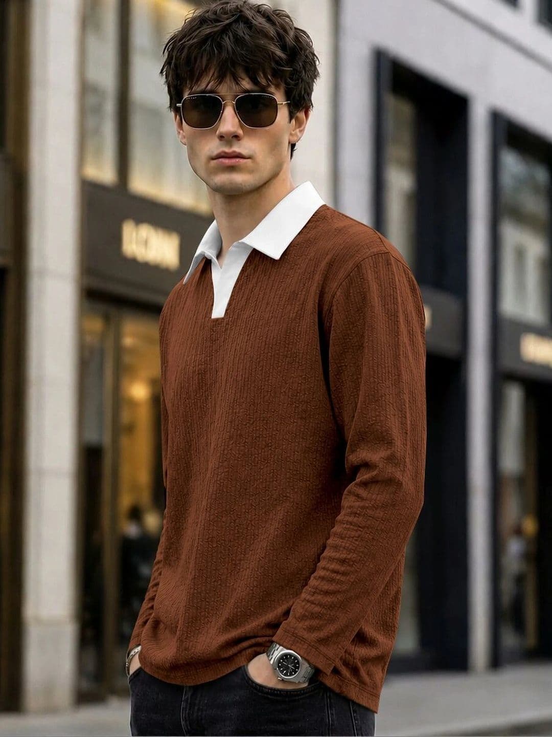 SZN Men Polo Collar T-shirt thumbnail 2