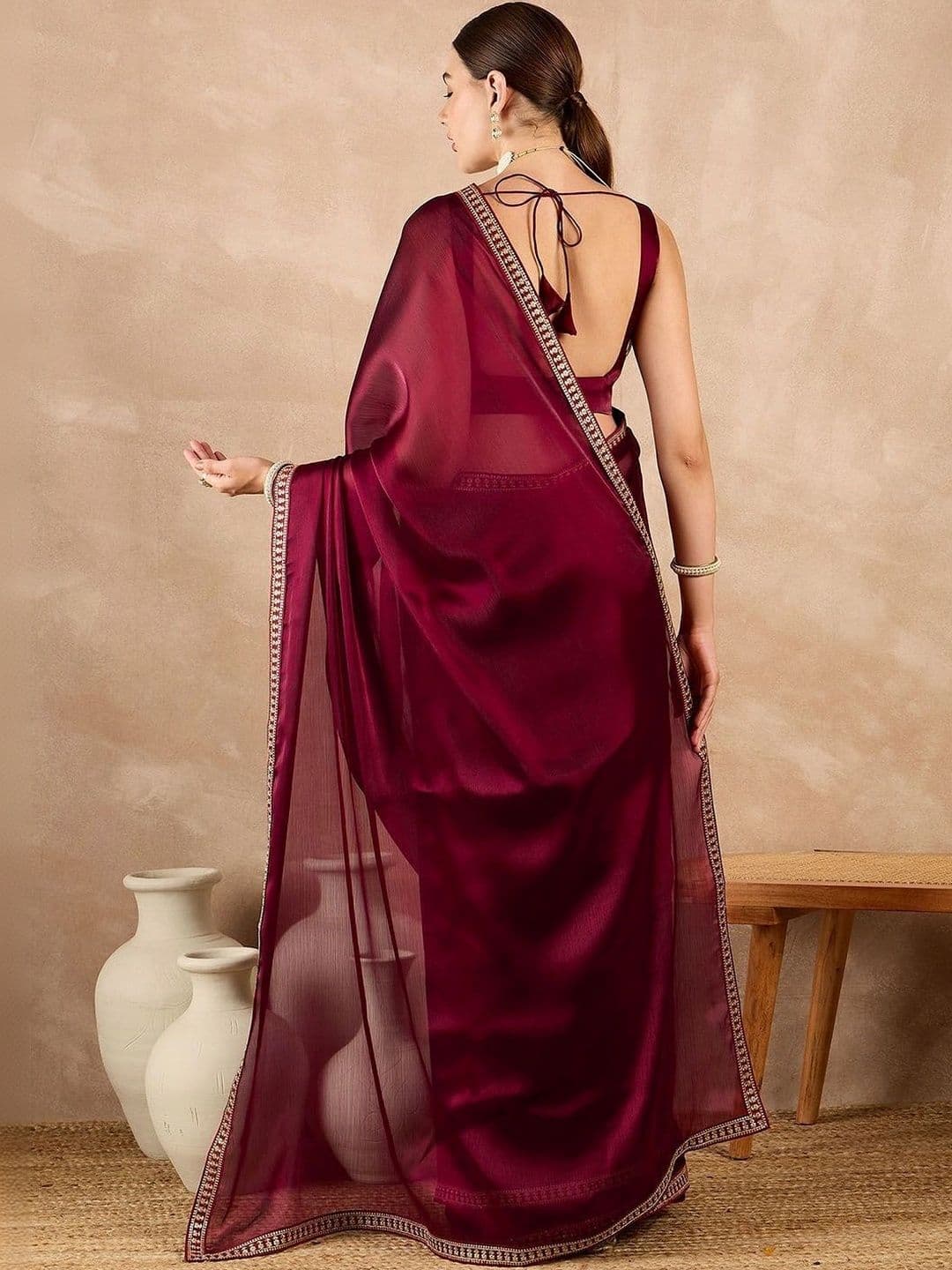 Mitera Silk Blend Designer Saree thumbnail 5