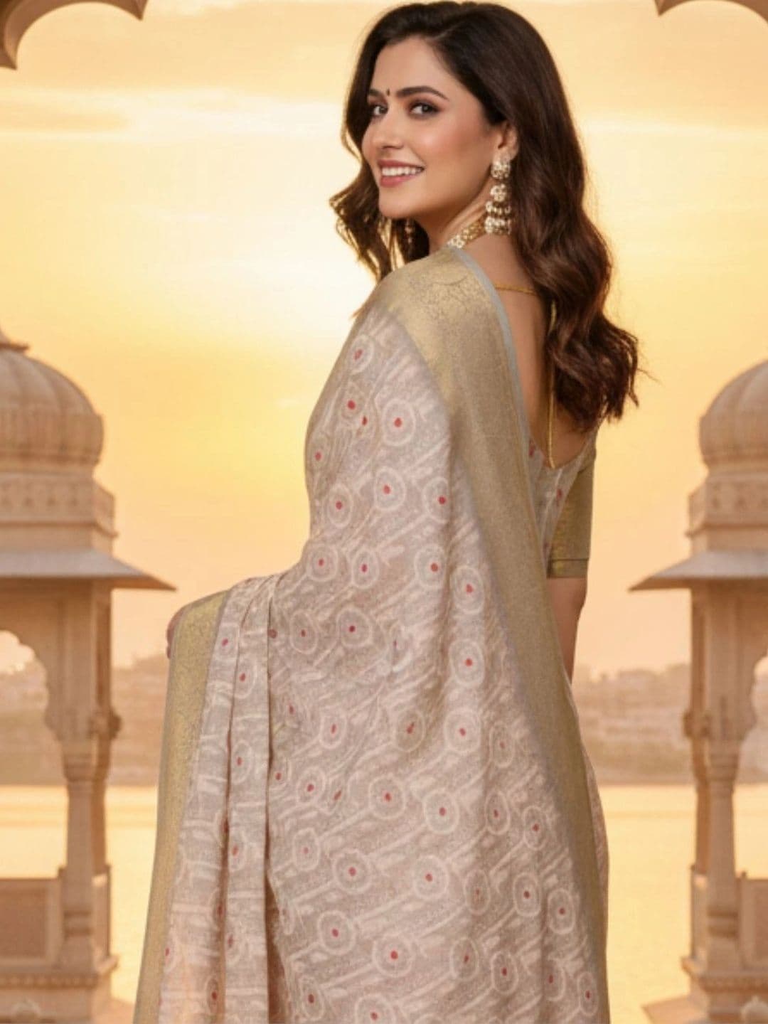 Mitera Silk Blend Designer Saree thumbnail 2