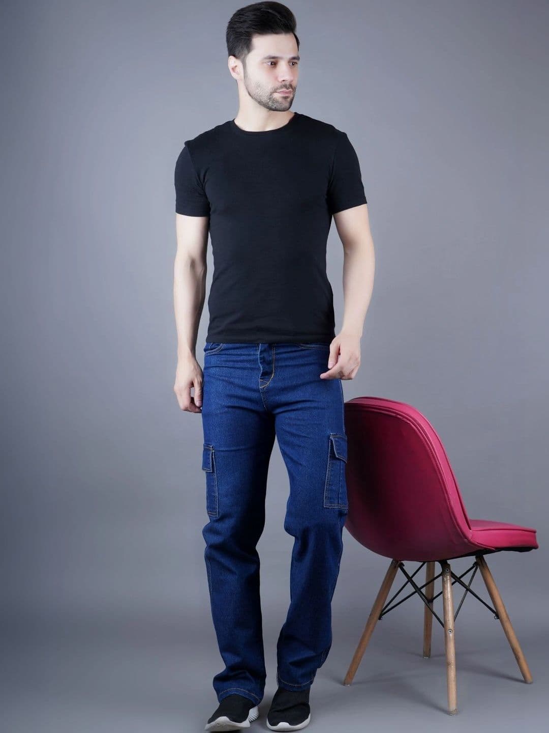 R.Code by The Roadster Life Co. Men Classic Regular Fit Mid-Rise Stretchable Jeans thumbnail 4