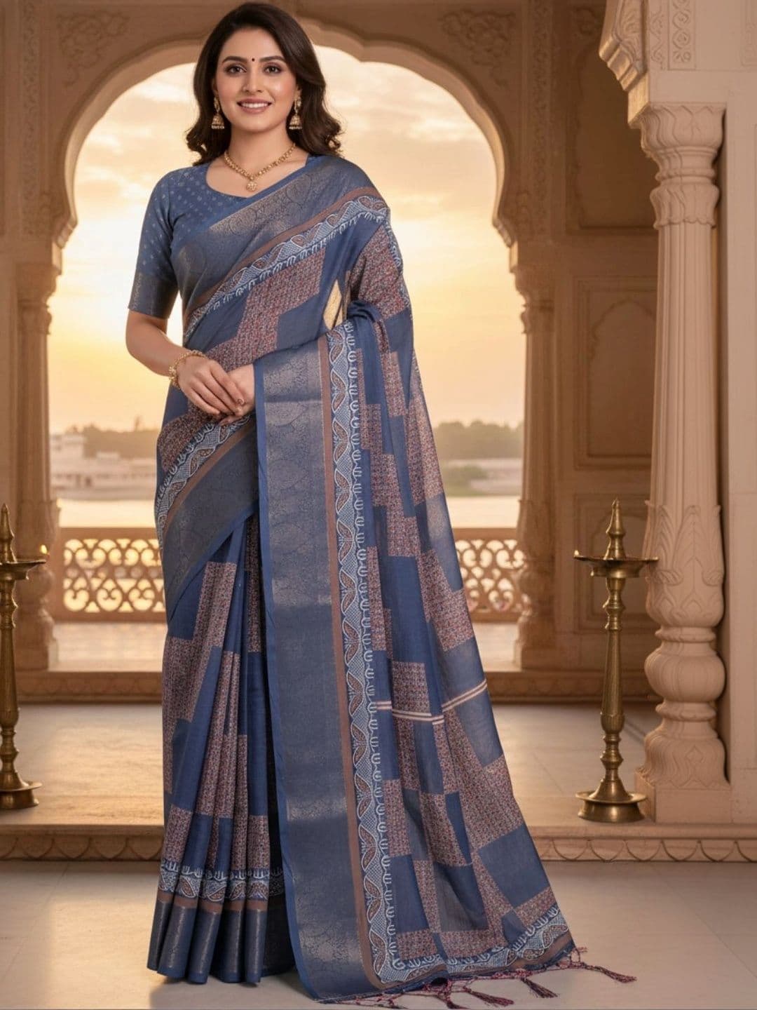 Mitera Silk Blend Designer Saree - view 1