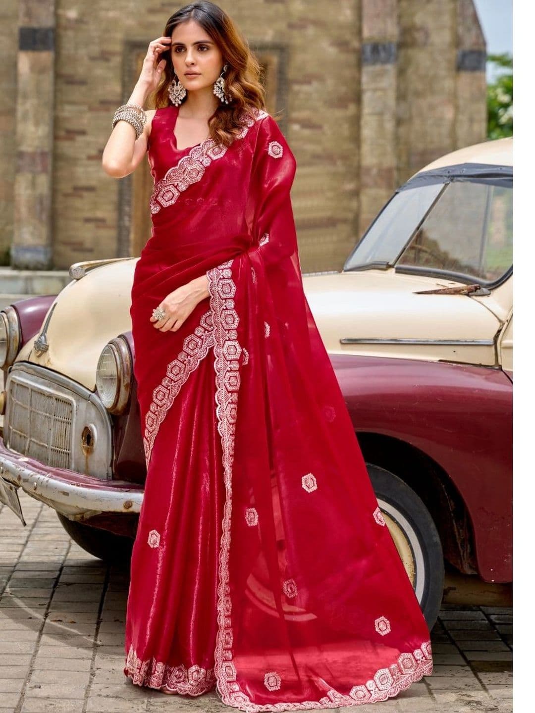 Dhaaga Ghar Woven Design Embroidered Saree thumbnail 2