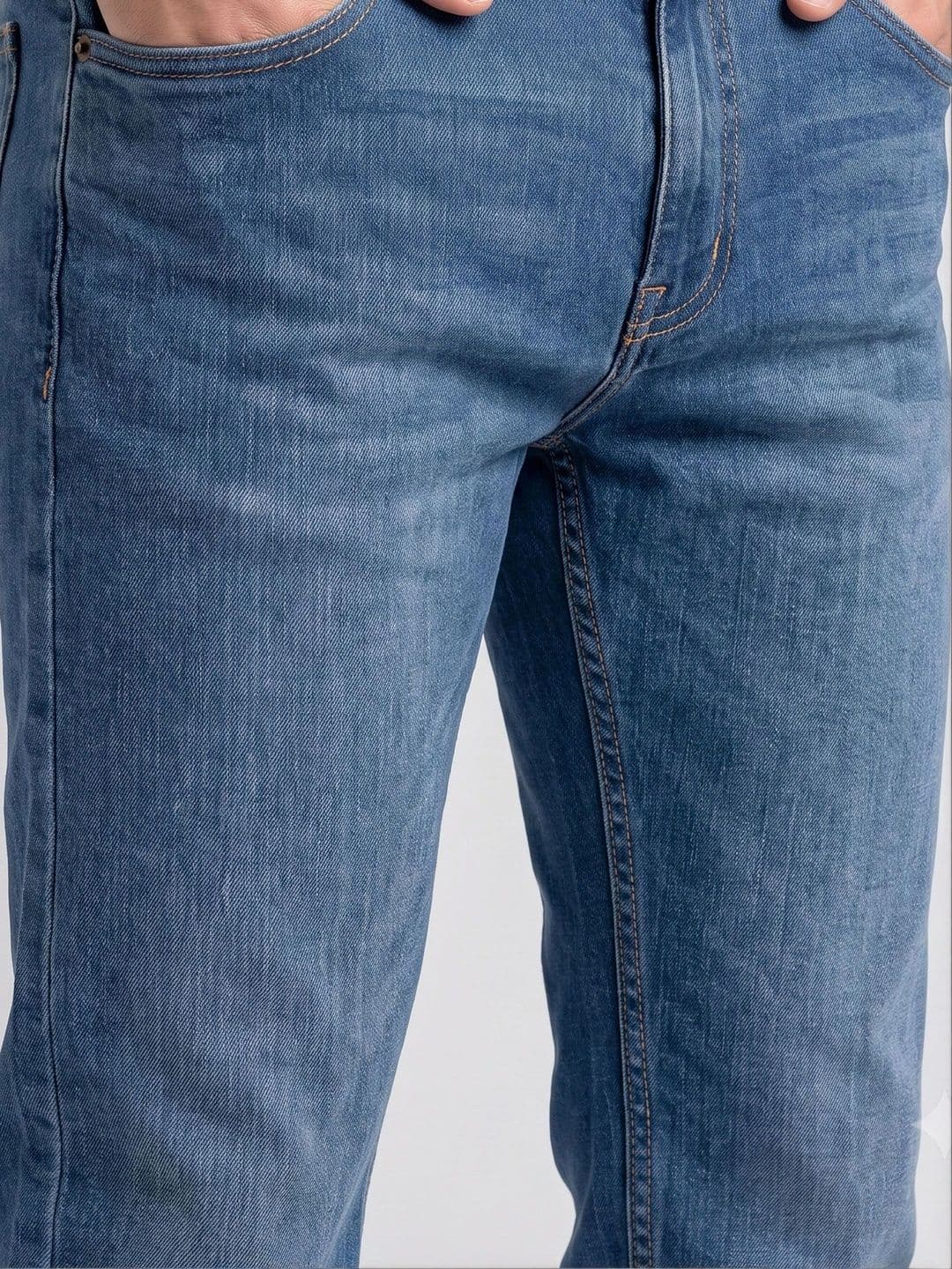 BELANO Men Comfort Bootcut Mid-Rise Light Fade Stretchable Jeans thumbnail 5