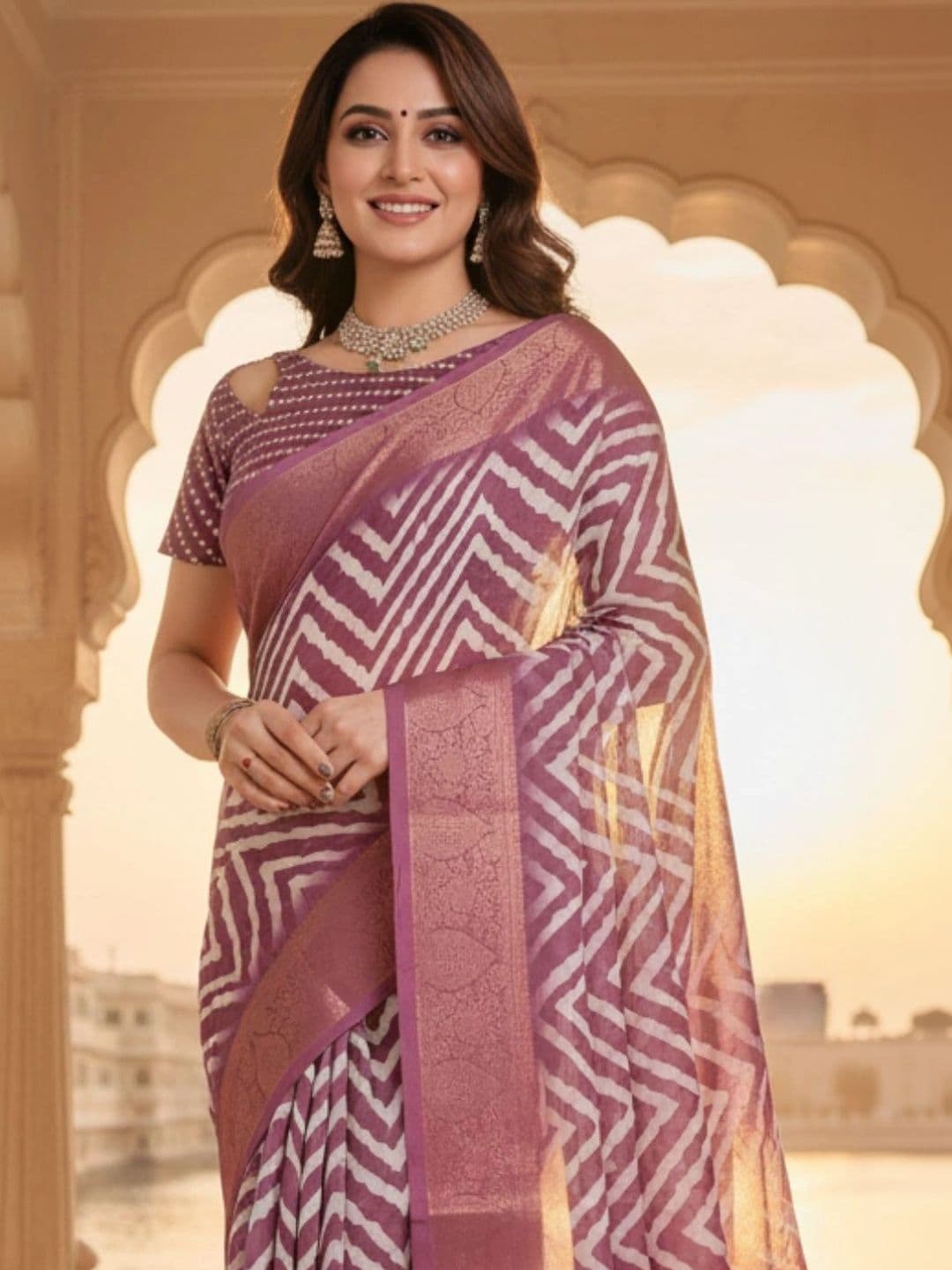 Mitera Silk Blend Designer Saree thumbnail 4