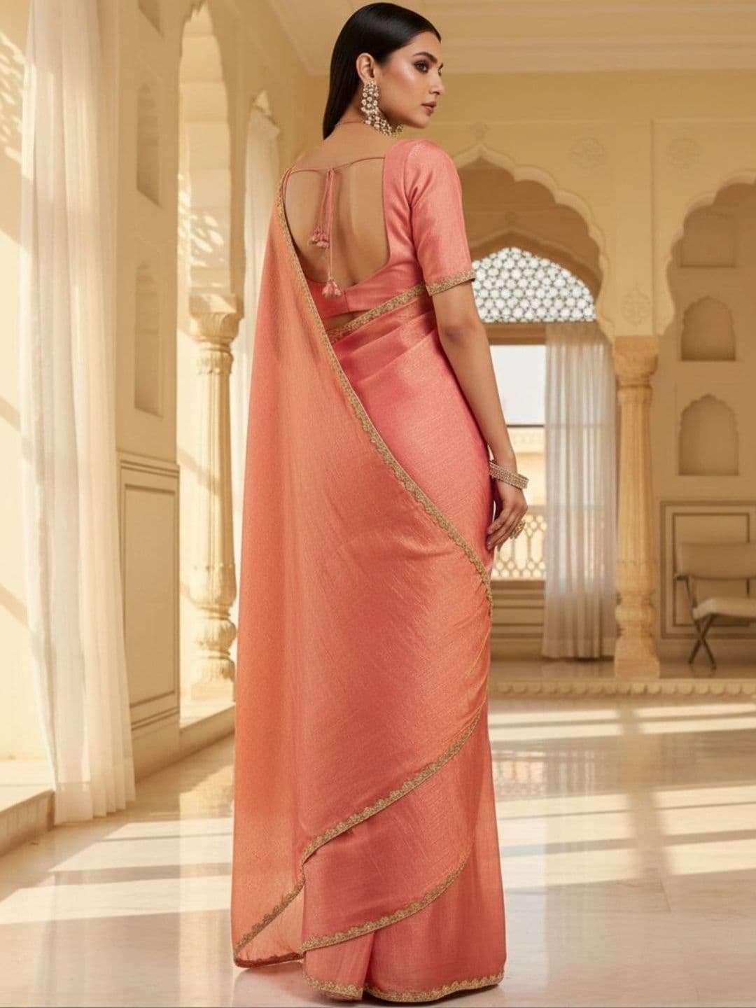 Mitera Satin Designer Saree thumbnail 2