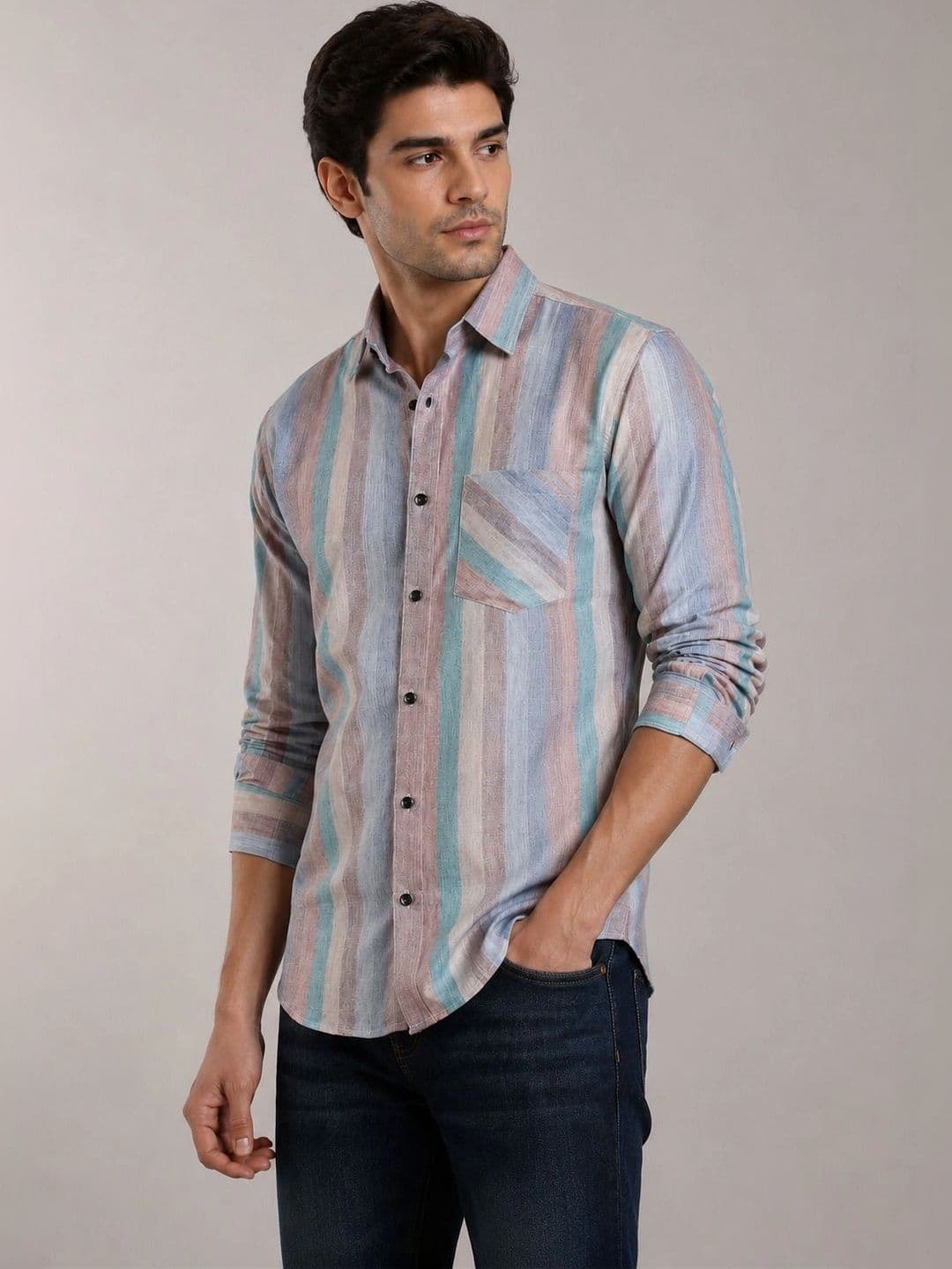 Metronaut Men Comfort Striped Casual Shirt thumbnail 5