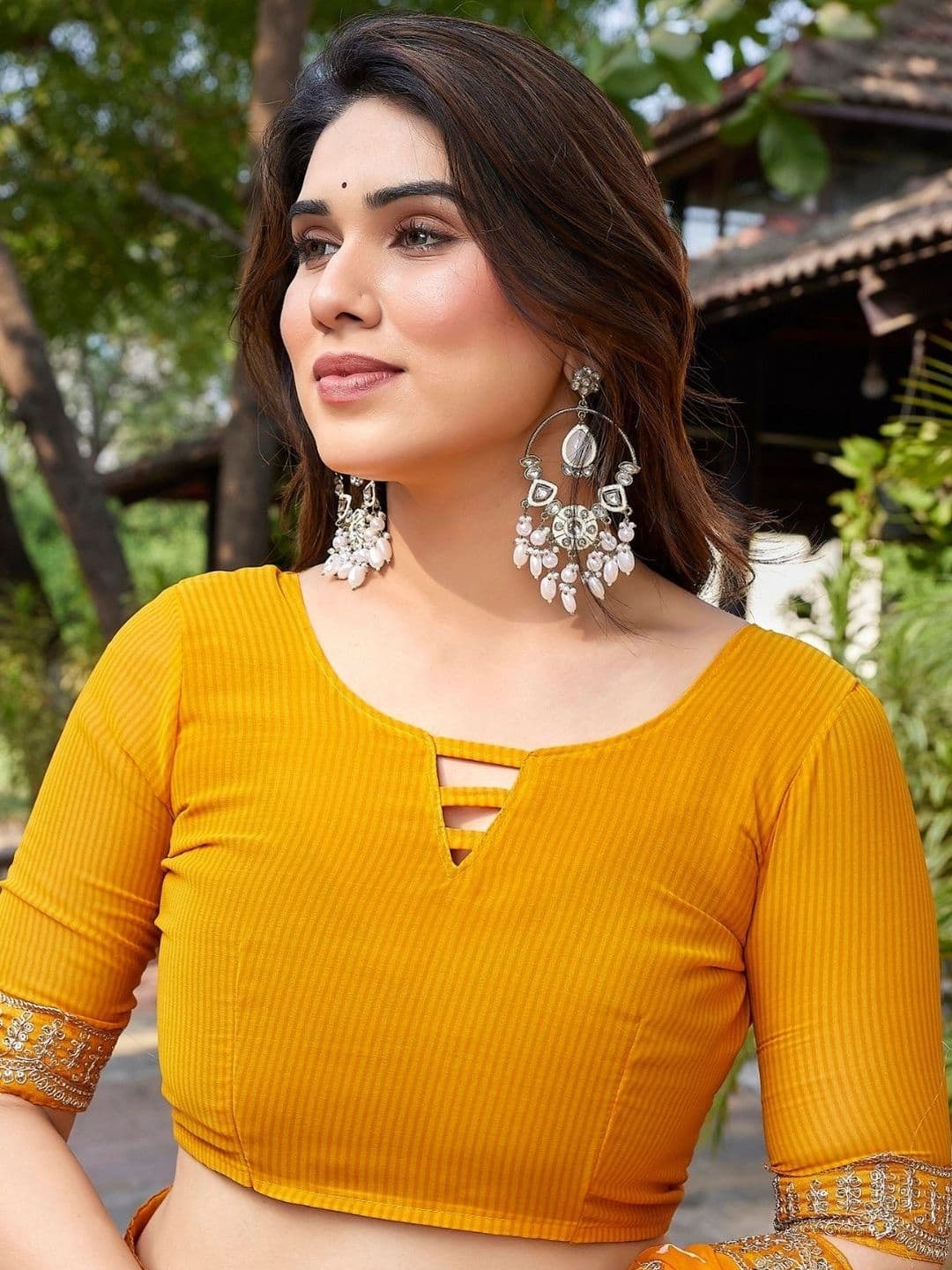 Mitera Leheriya Embroidered Pure Georgette Designer Saree thumbnail 7