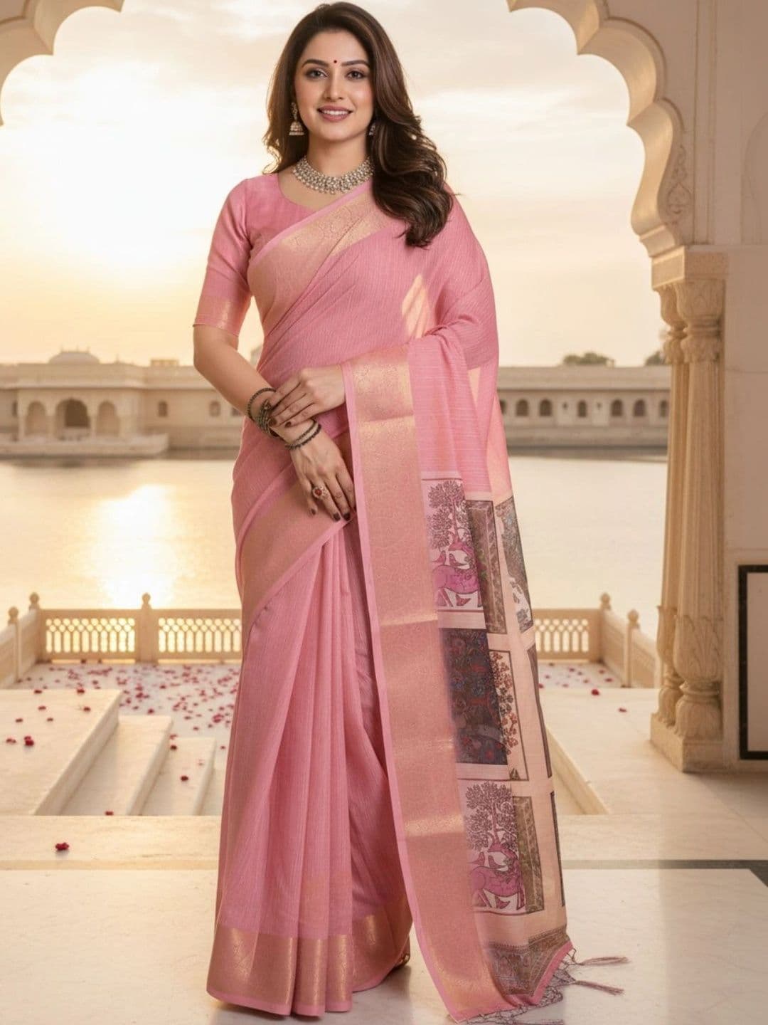Mitera Zari Silk Blend Designer Saree - view 1
