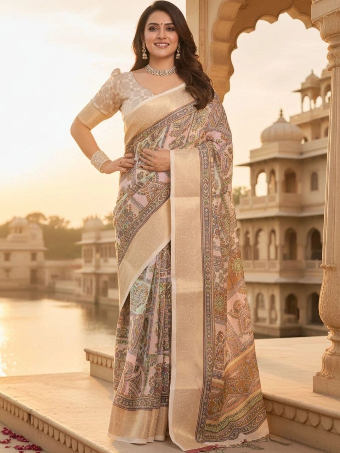Mitera Warli Zari Silk Blend Designer Saree - view 1