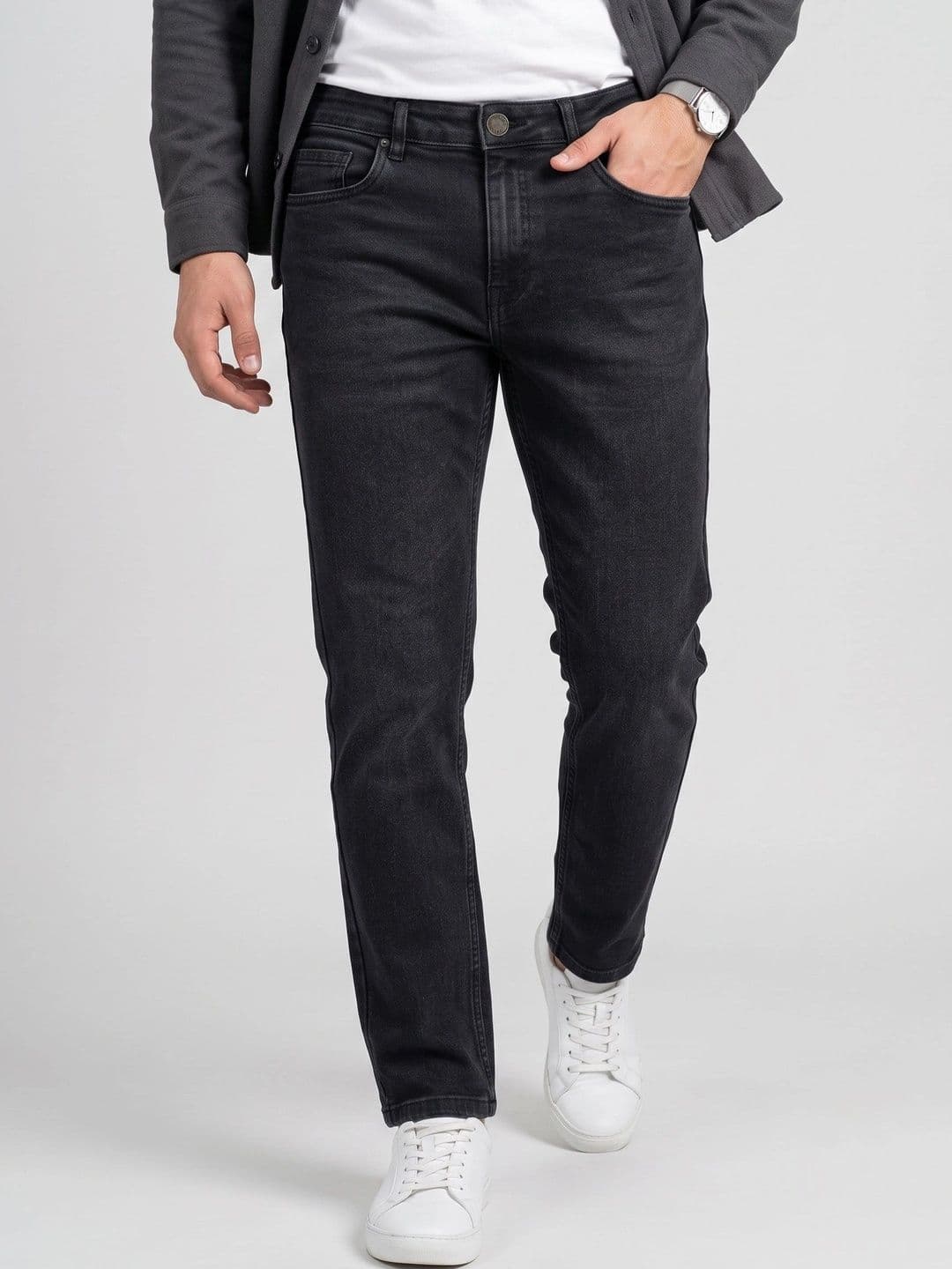 BELANO Men Comfort Slim Fit Mid-Rise Light Fade Stretchable Jeans - view 1
