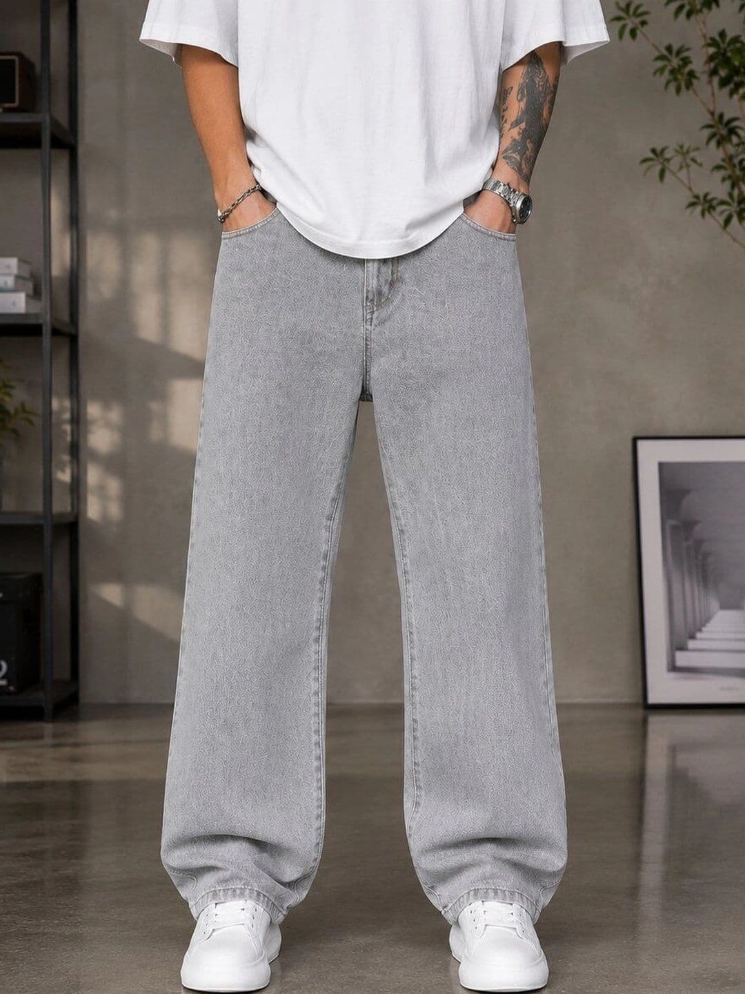 HIGH DENIM Men Straight Fit Mid-Rise Stretchable Jeans - view 1