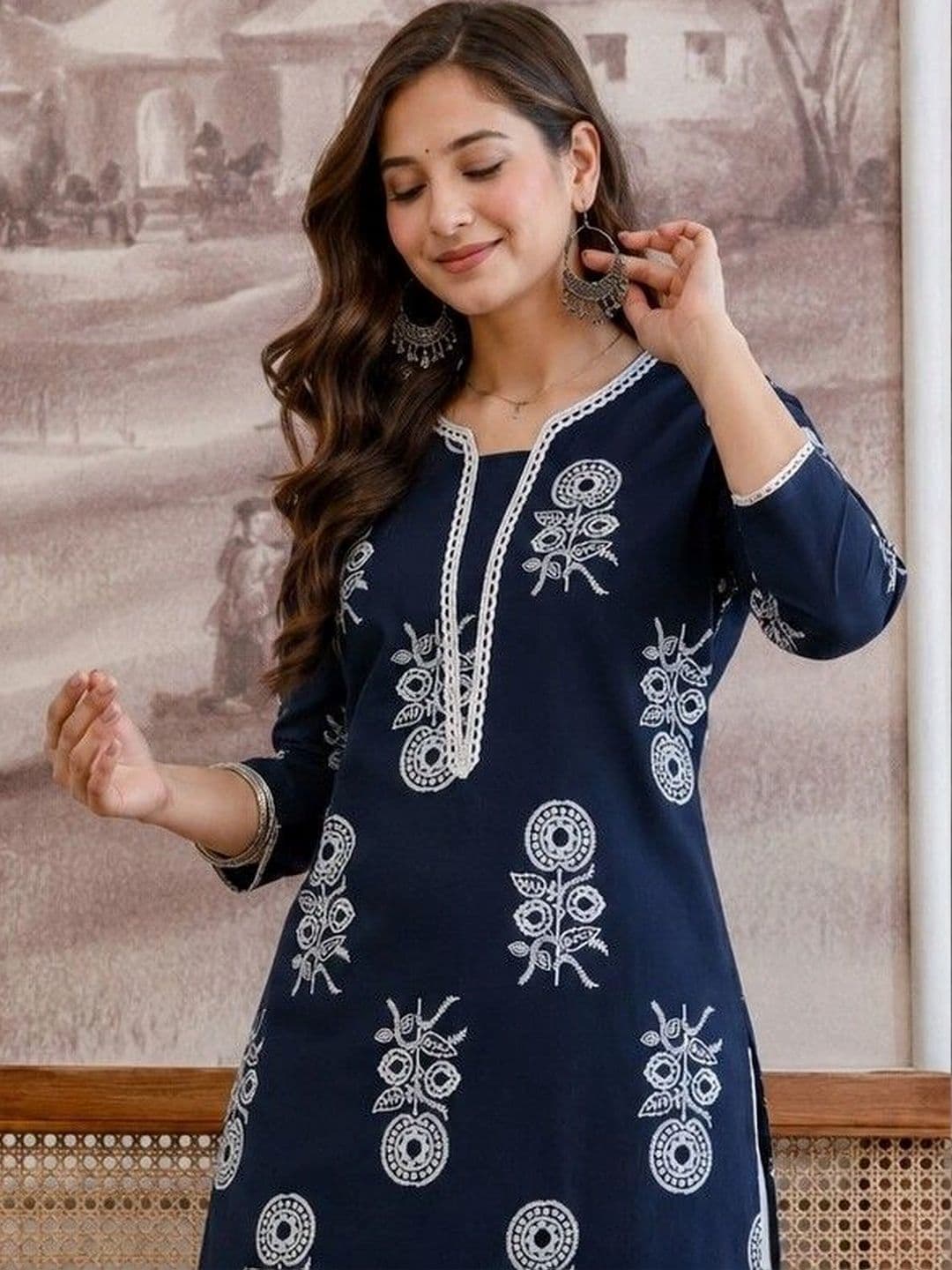 KKFAB Women Ethnic Motifs Printed Kurta thumbnail 3