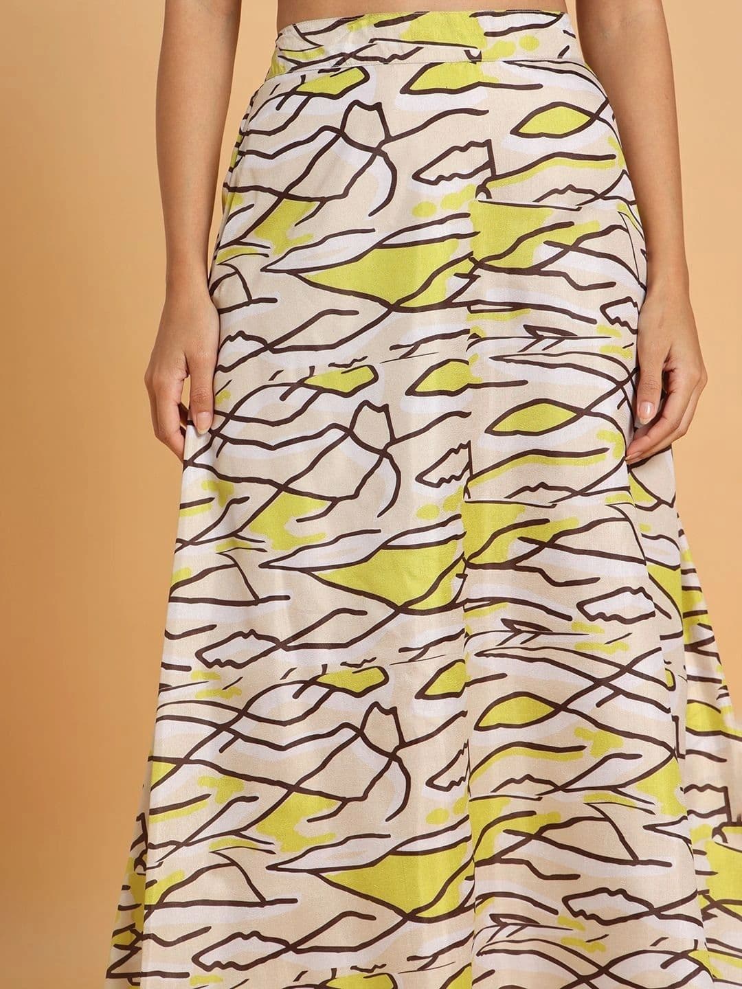 Frolic Rolic Women Abstract Maxi Flared Skirt thumbnail 6
