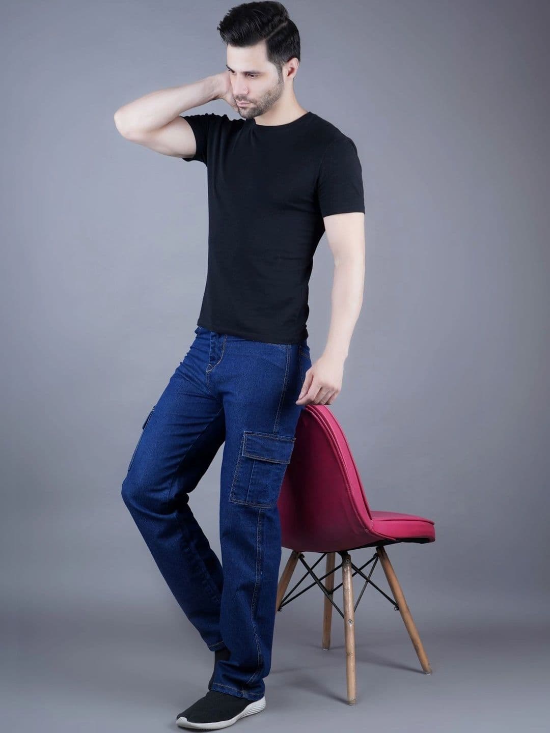 R.Code by The Roadster Life Co. Men Classic Regular Fit Mid-Rise Stretchable Jeans thumbnail 3