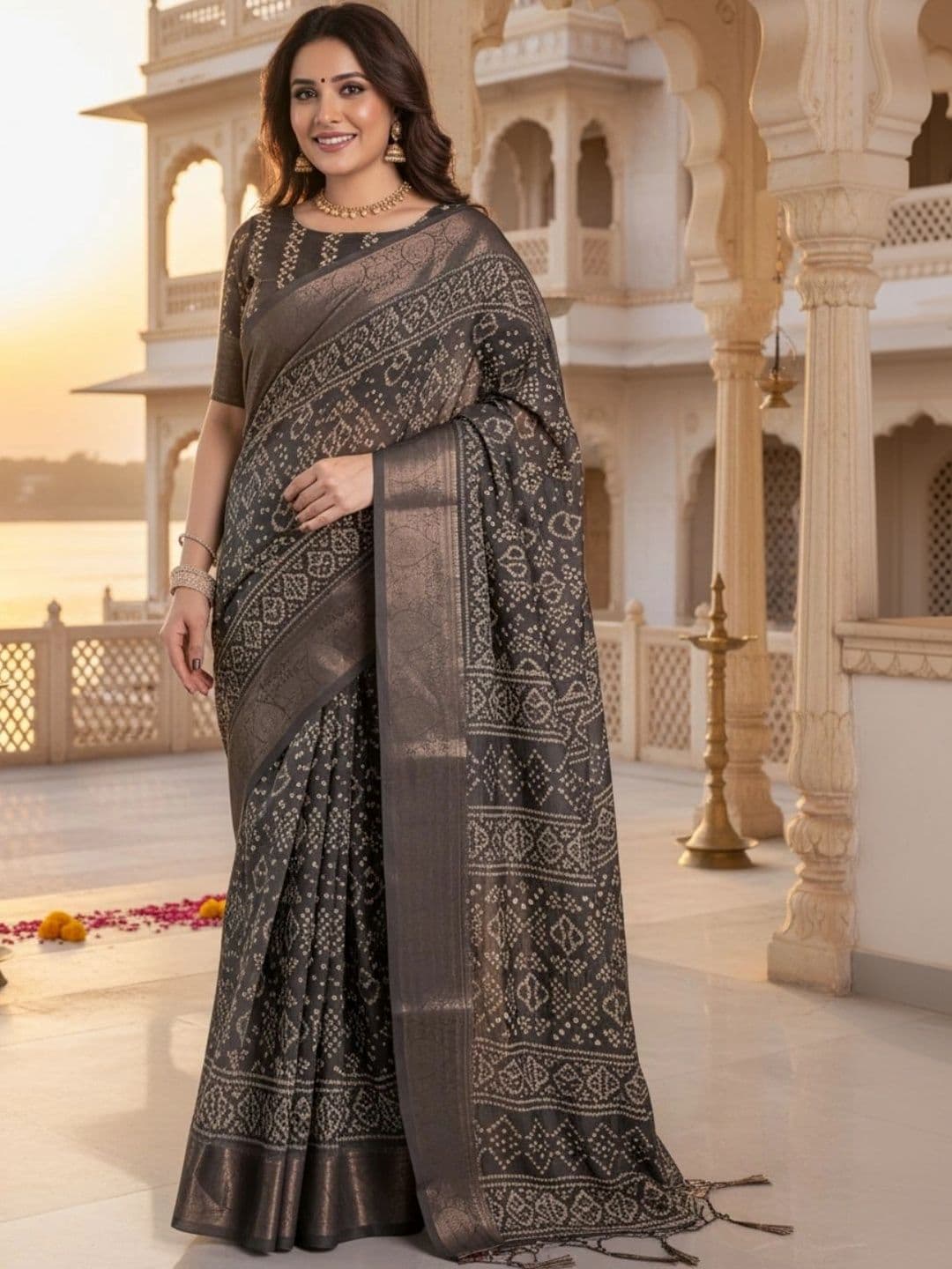 Mitera Batik Silk Blend Designer Saree - view 1