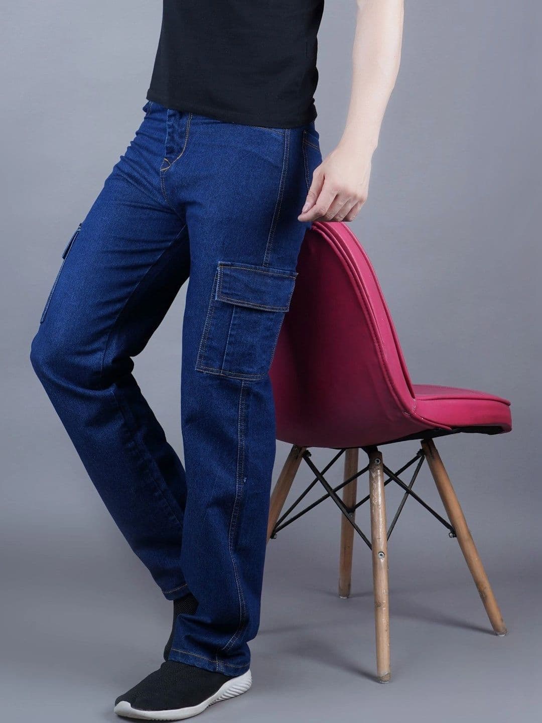 R.Code by The Roadster Life Co. Men Classic Regular Fit Mid-Rise Stretchable Jeans - view 1