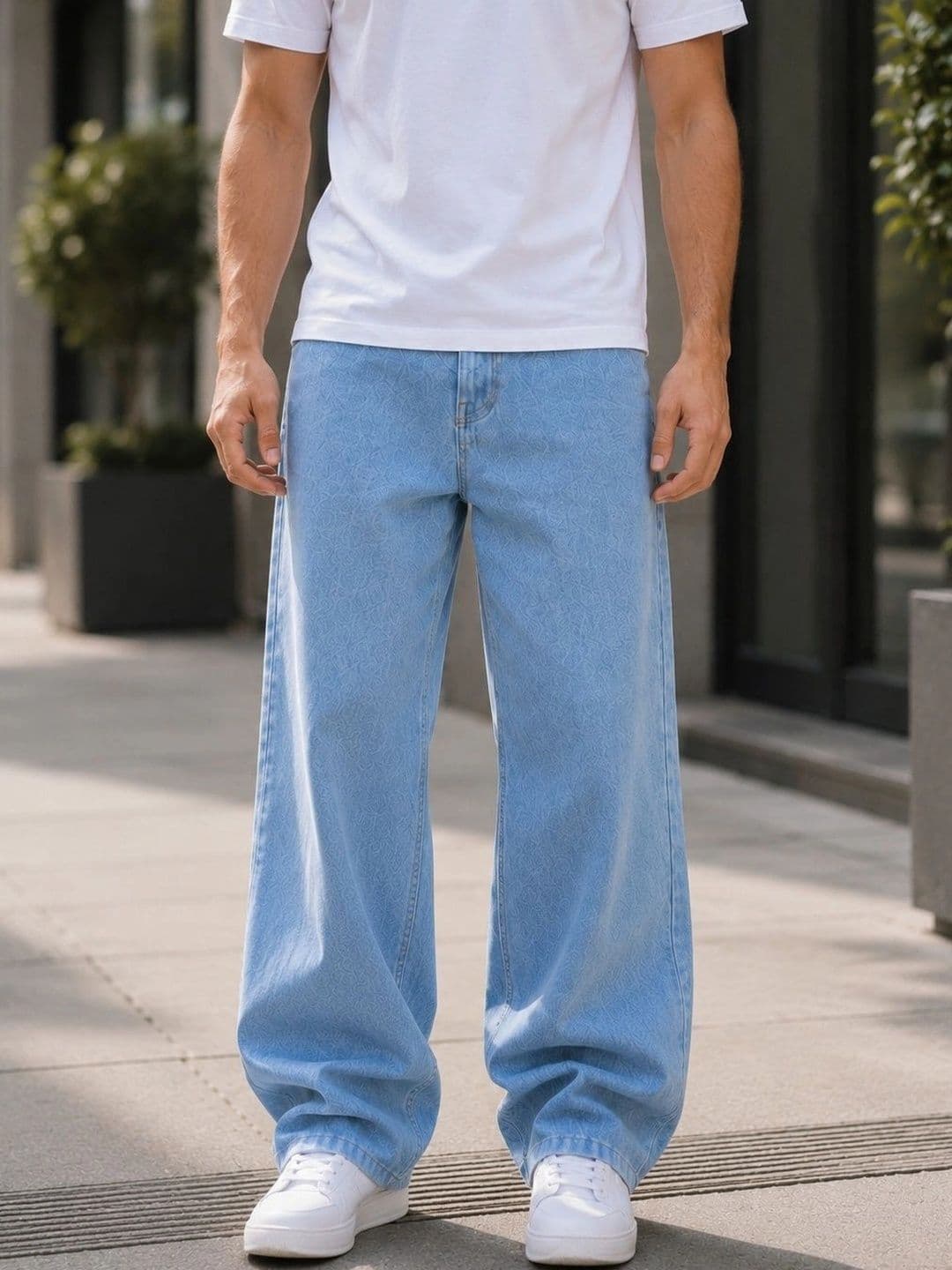 DENIM HAWK Men Classic Straight Fit Mid-Rise Stretchable Jeans thumbnail 5