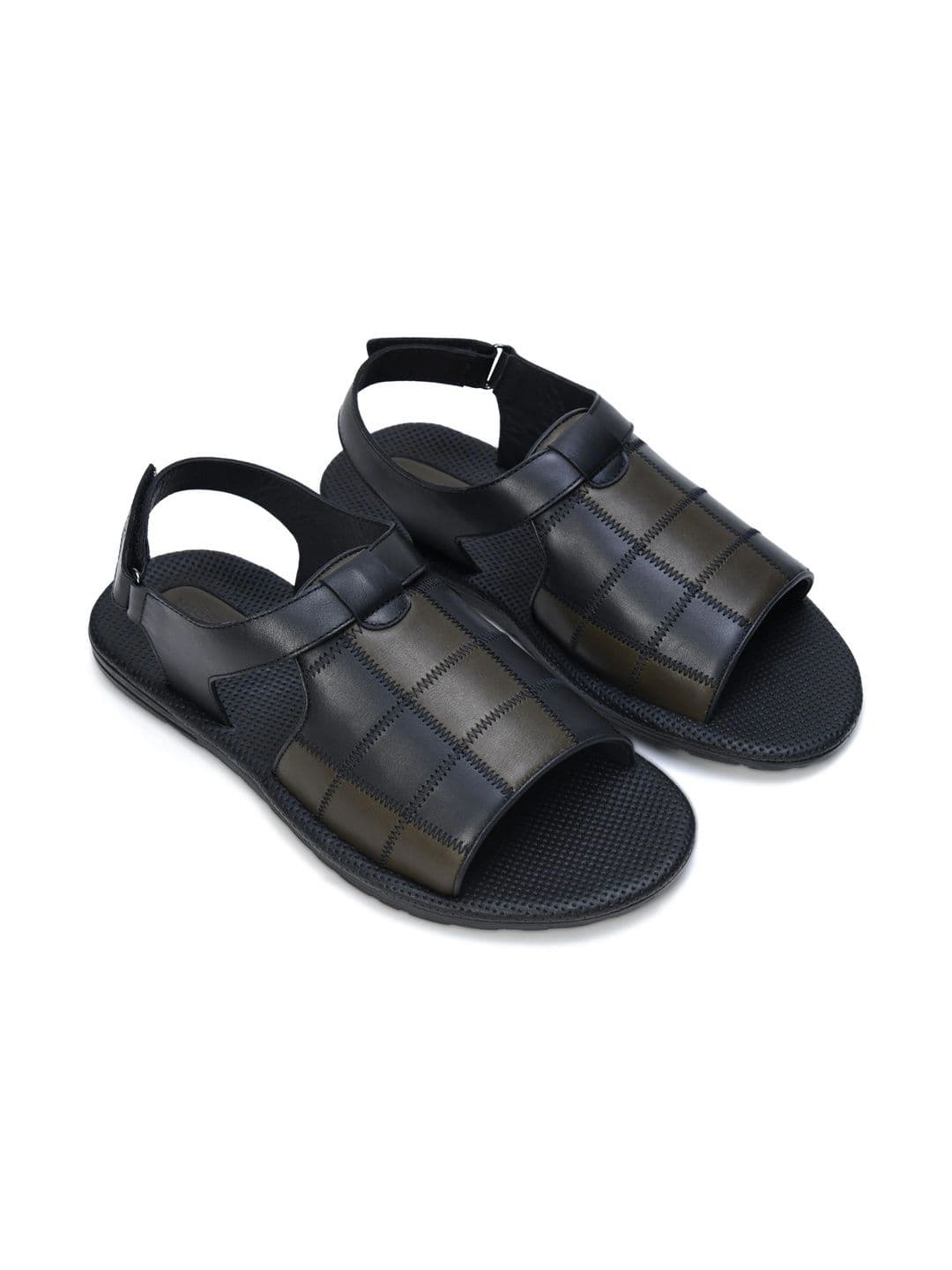 Mardi Gras Men Leather Comfort Sandals thumbnail 2
