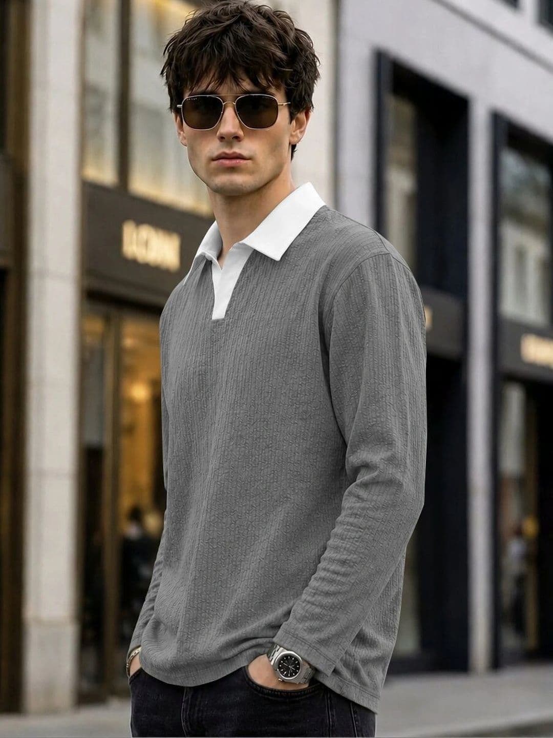 SZN Men Polo Collar T-shirt thumbnail 3