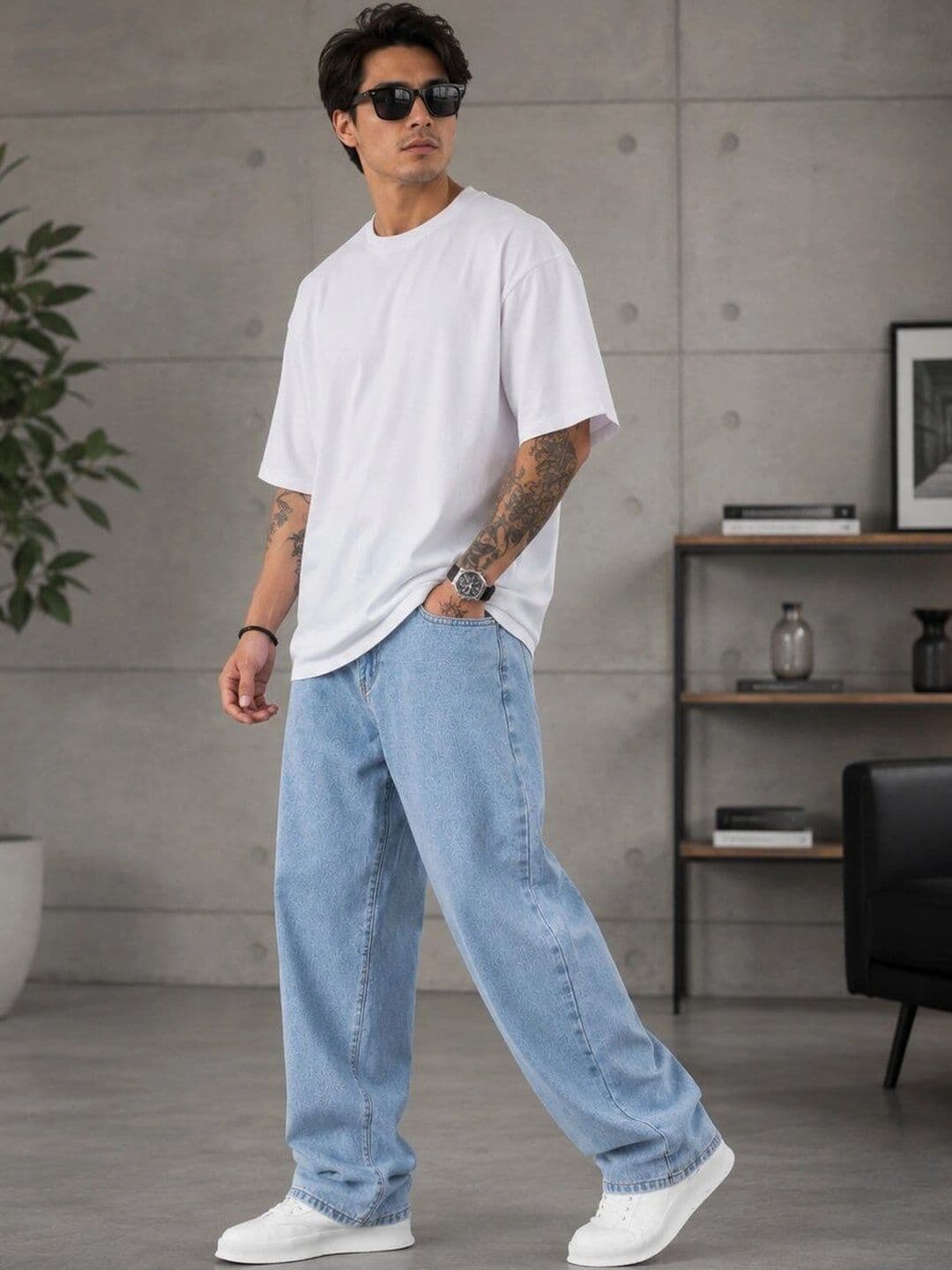 HIGH DENIM Men Straight Fit Mid-Rise Stretchable Jeans thumbnail 2