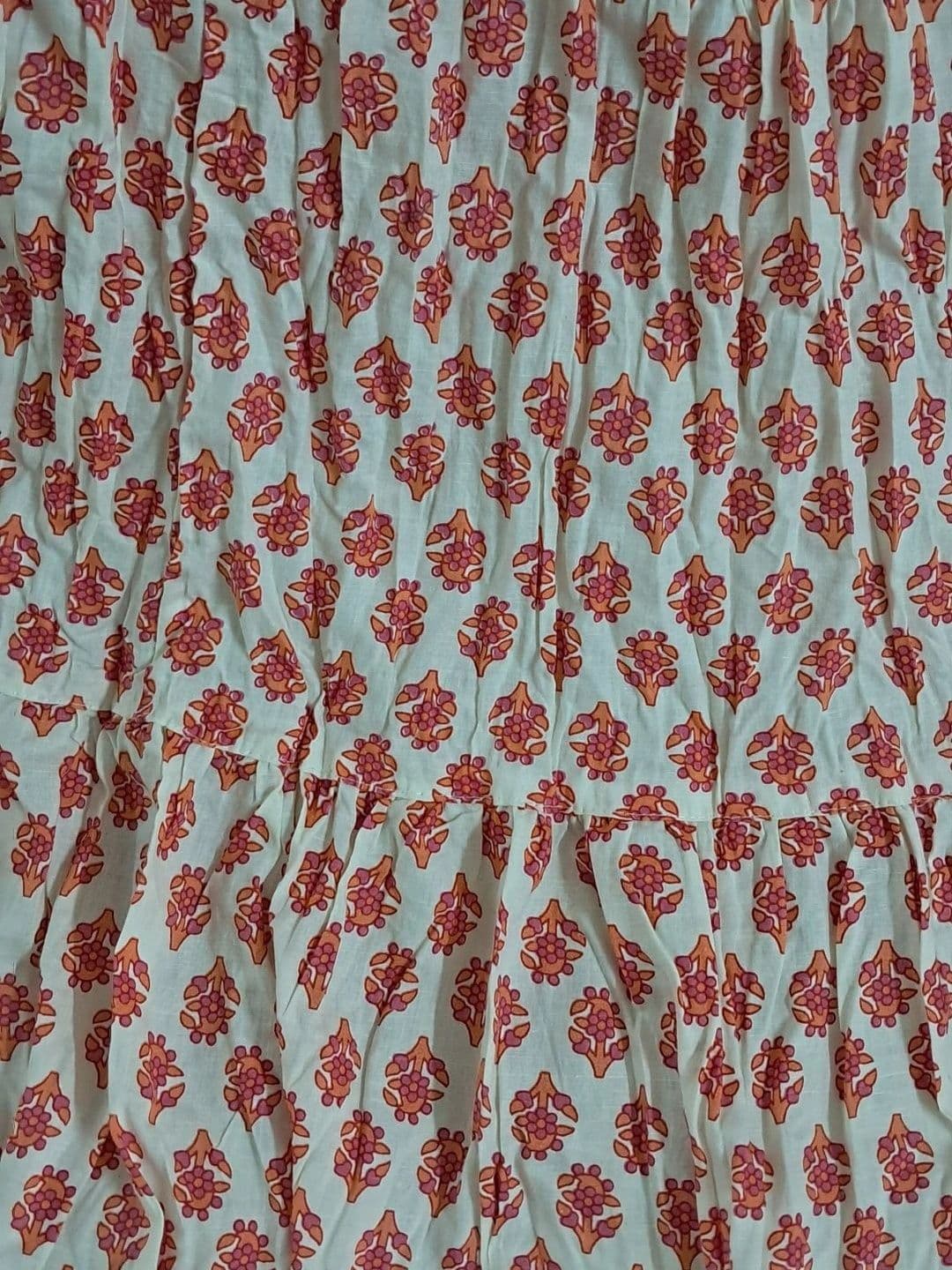 Pallakriti Fabrics Women Pure Cotton Blend Cotton Cambric Floral Maxi Flared Skirt thumbnail 5