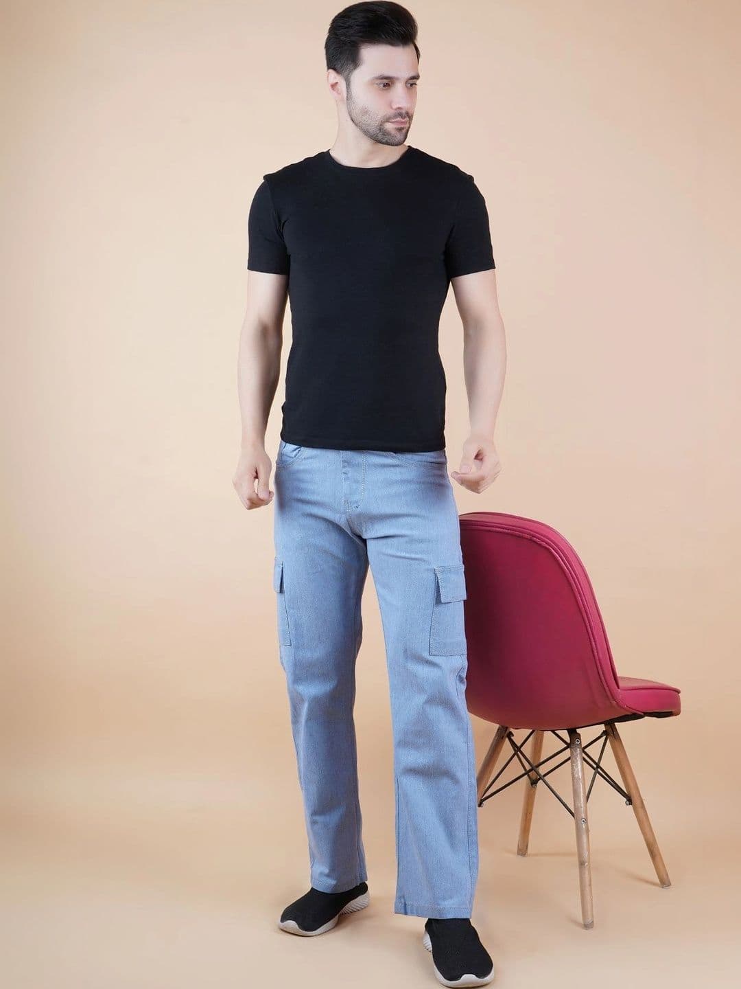 R.Code by The Roadster Life Co. Men Classic Regular Fit Mid-Rise Stretchable Jeans thumbnail 3