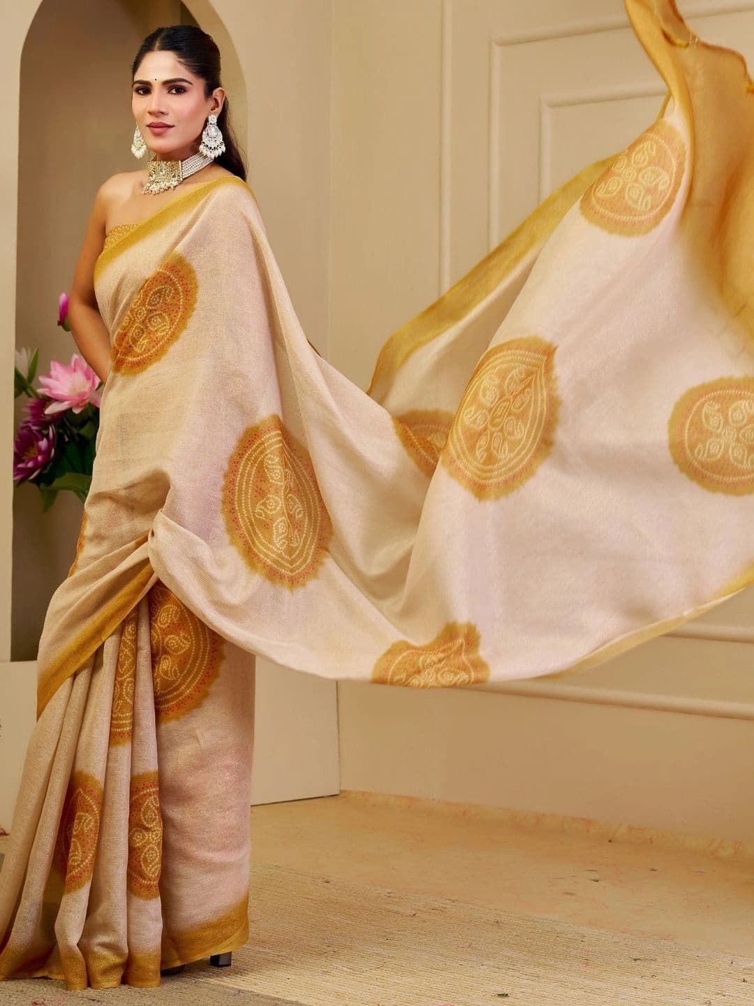 Mitera Tissue Designer Saree thumbnail 3