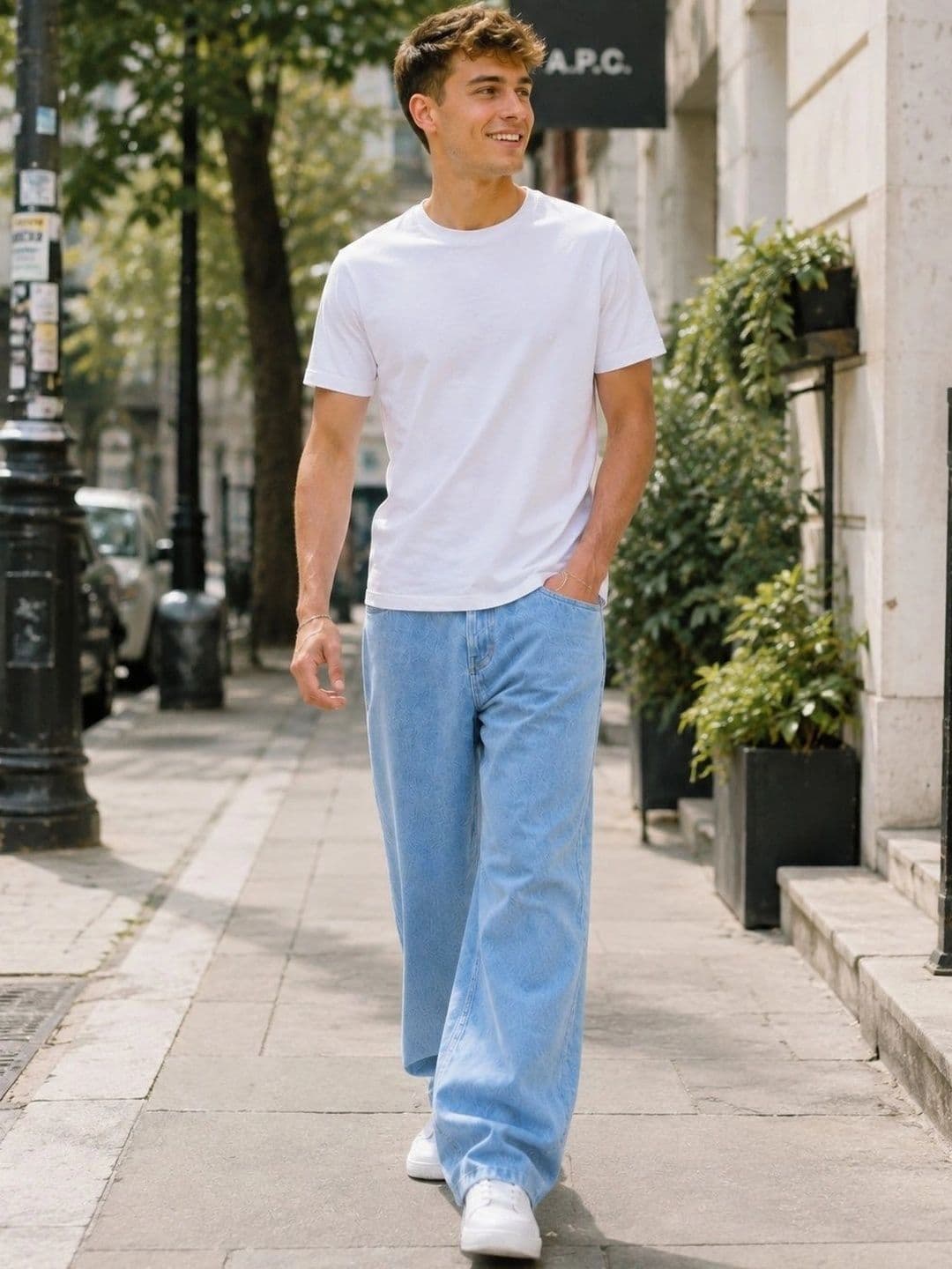 DENIM HAWK Men Classic Straight Fit Mid-Rise Stretchable Jeans - view 1