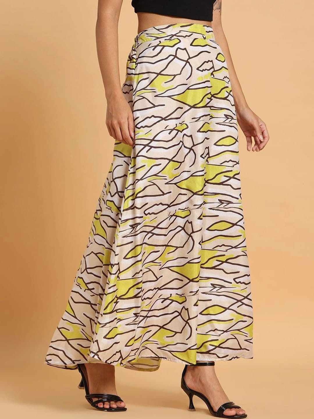 Frolic Rolic Women Abstract Maxi Flared Skirt thumbnail 2