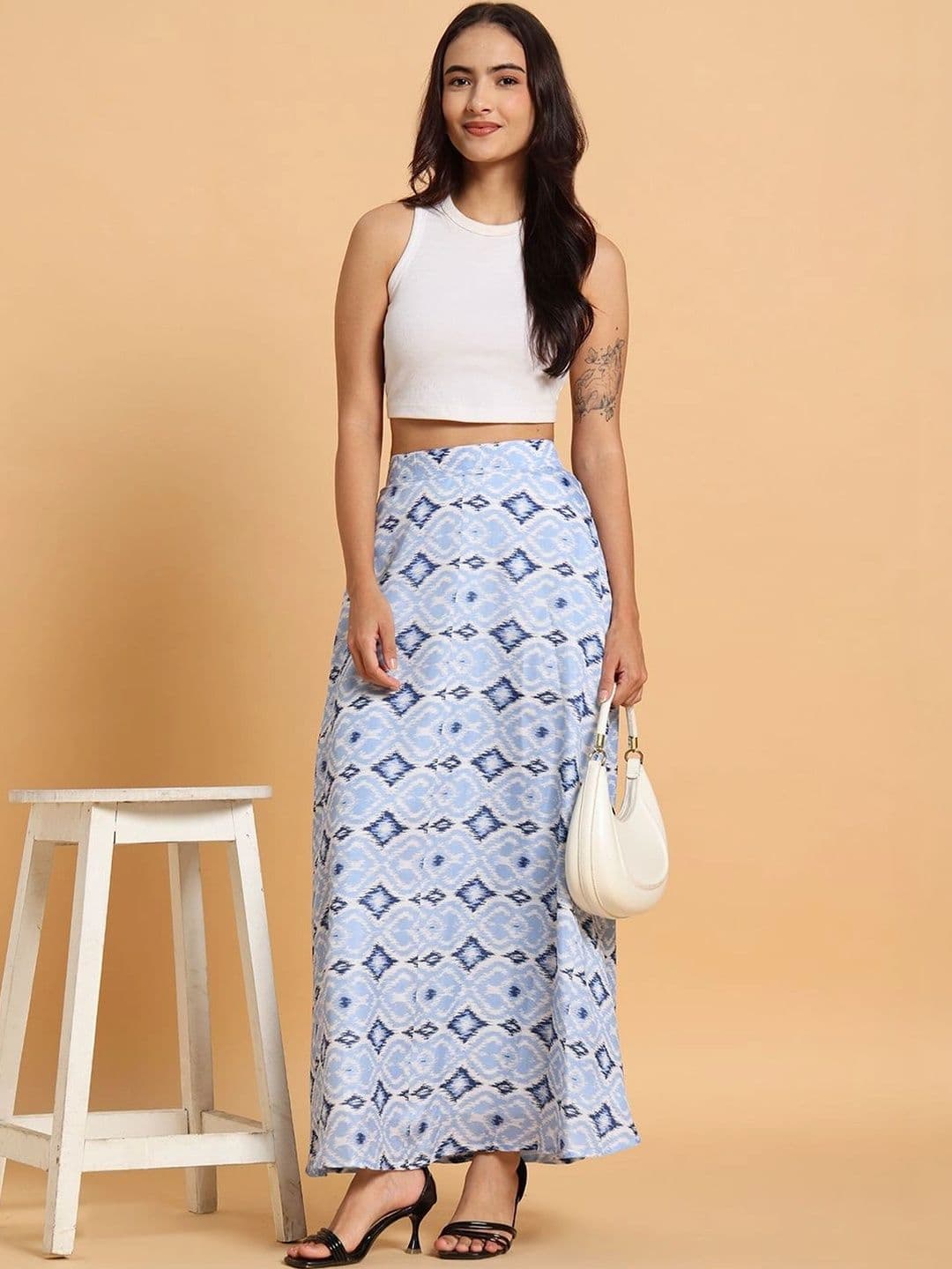 Frolic Rolic Women Abstract Maxi A-Line Skirt thumbnail 2