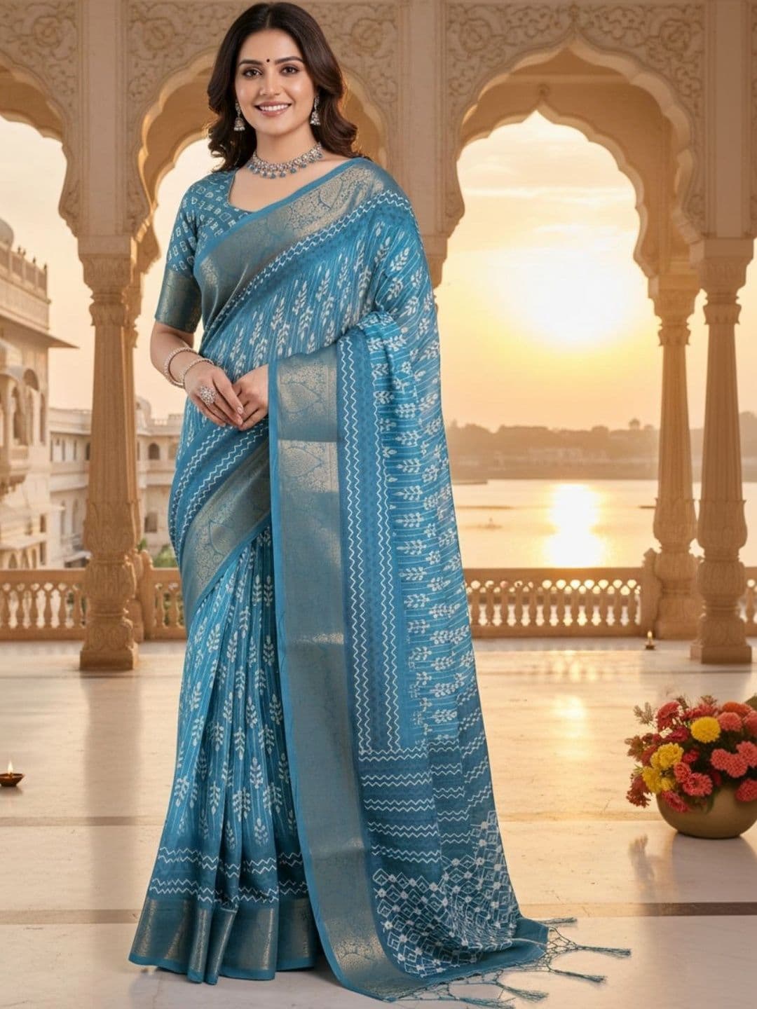 Mitera Silk Blend Designer Saree - view 1