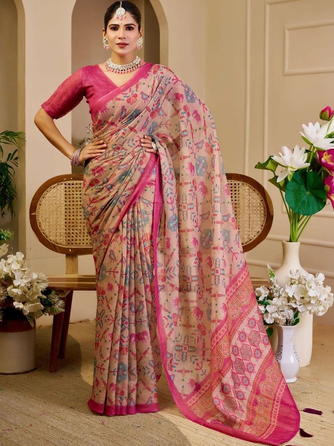 Mitera Tissue Designer Saree thumbnail 6