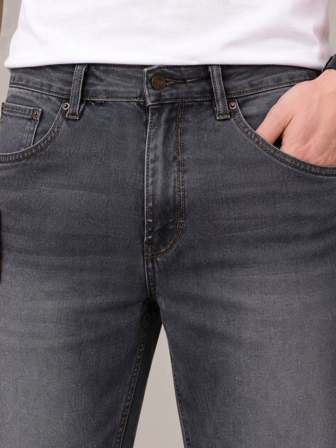 HIGH DENIM Men Straight Fit Mid-Rise Stretchable Jeans thumbnail 3